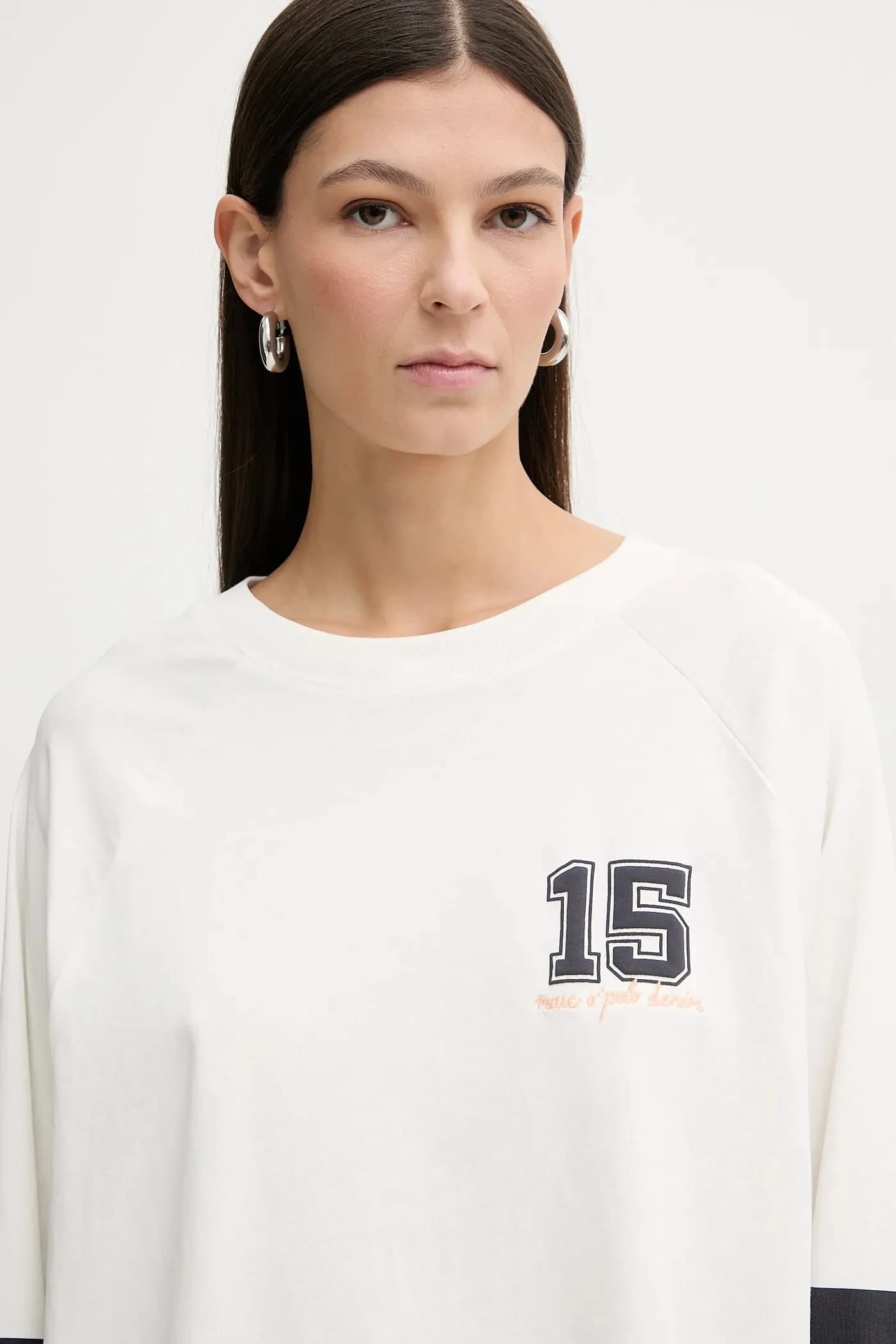 Хлопковая рубашка с длинным рукавом - фото 4