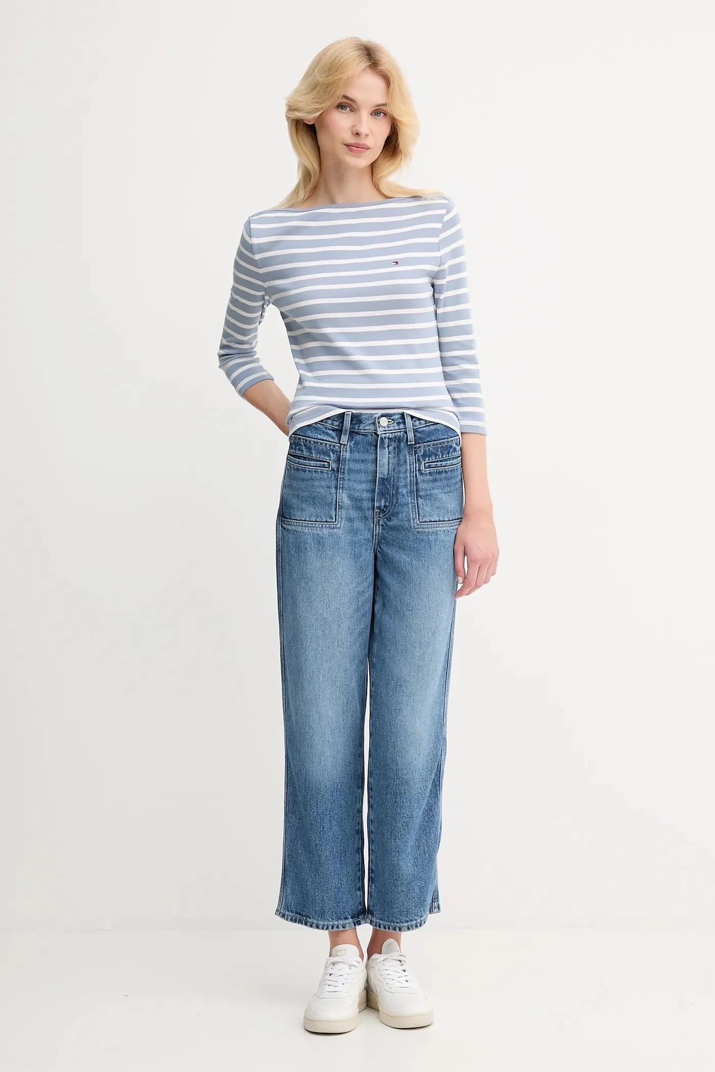 Хлопковая рубашка с длинным рукавом - фото 2