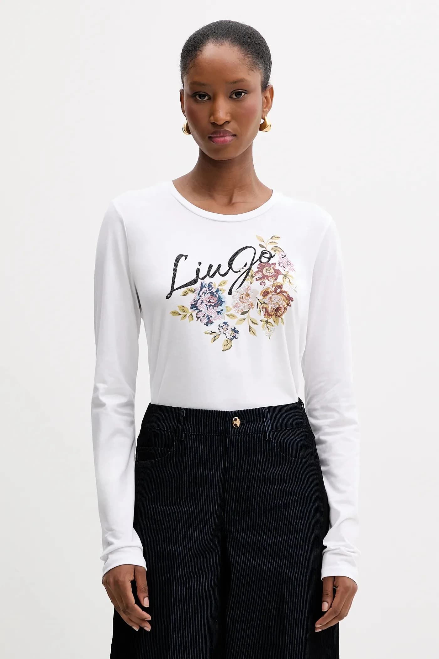 Хлопковая рубашка с длинным рукавом