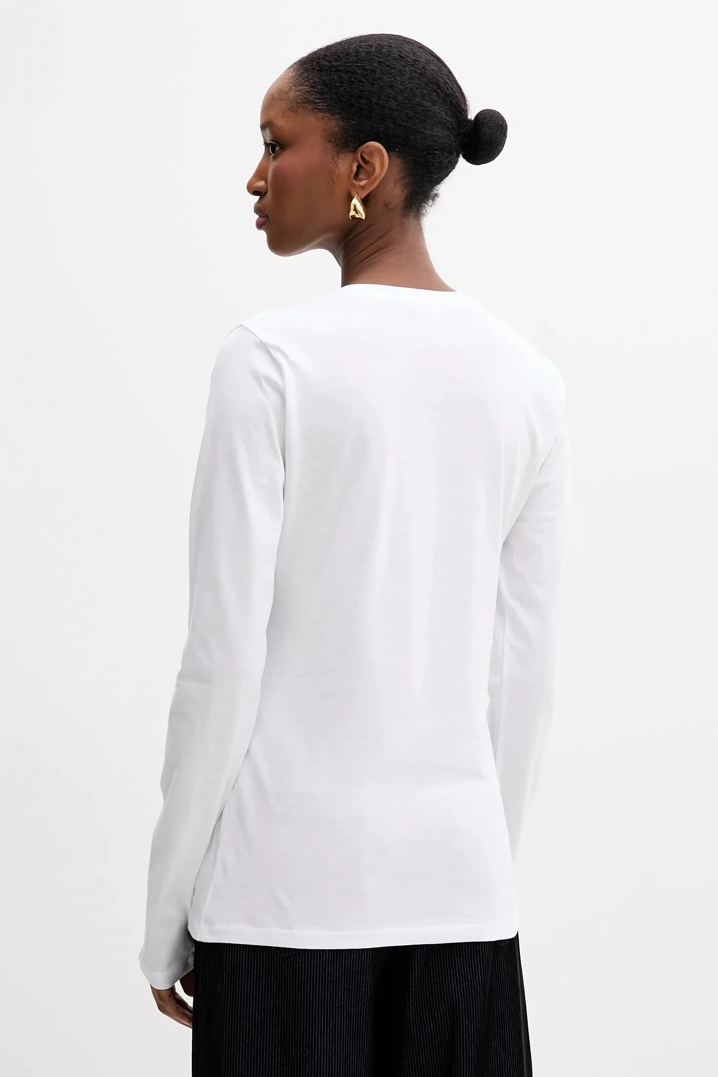 Хлопковая рубашка с длинным рукавом - фото 3