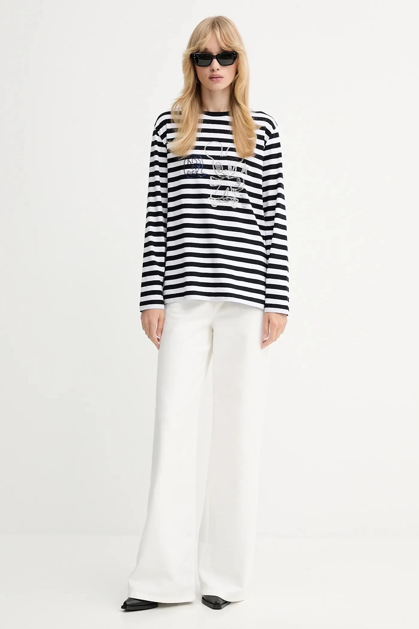 Хлопковая рубашка с длинным рукавом - фото 2