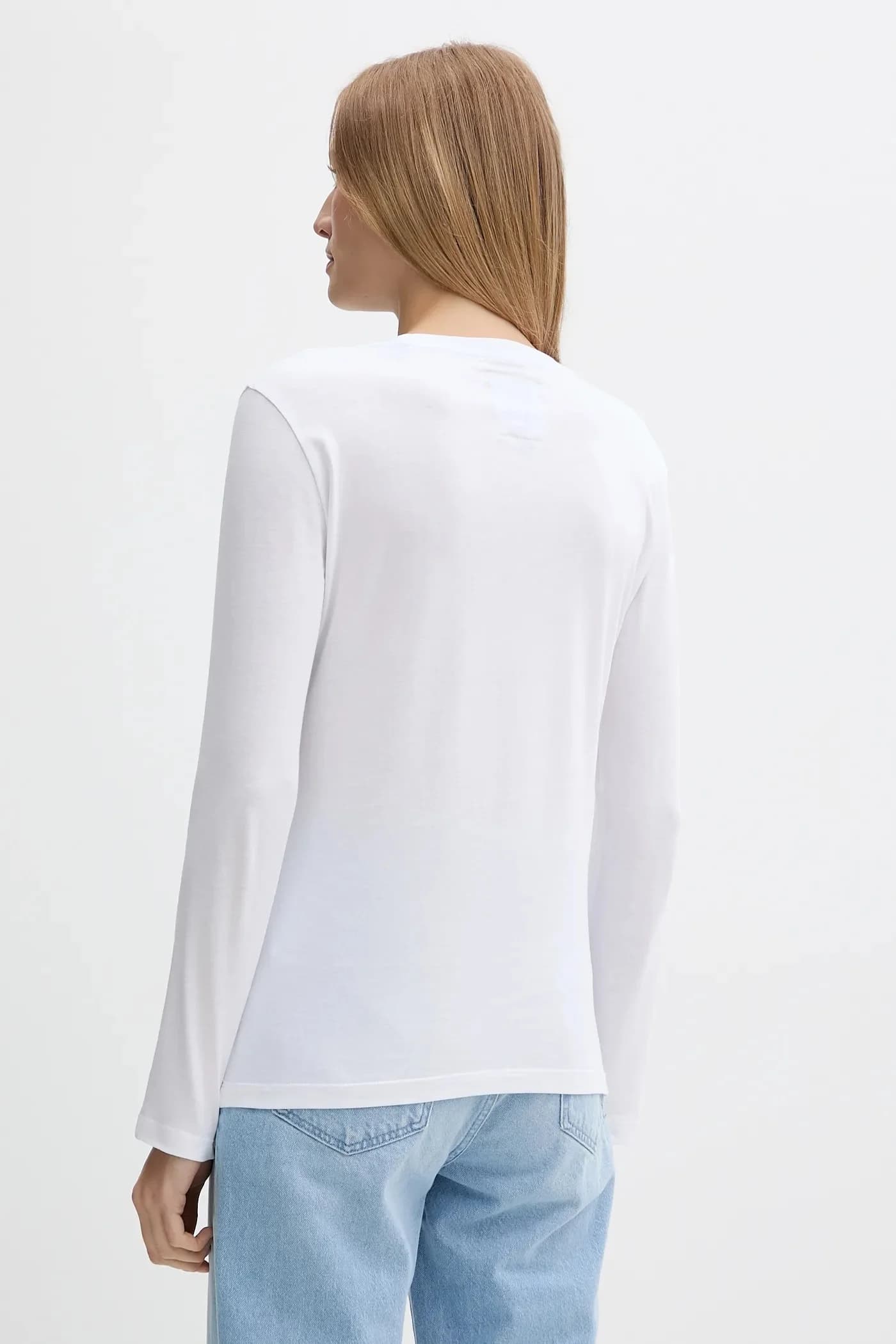 Хлопковая рубашка с длинным рукавом - фото 3