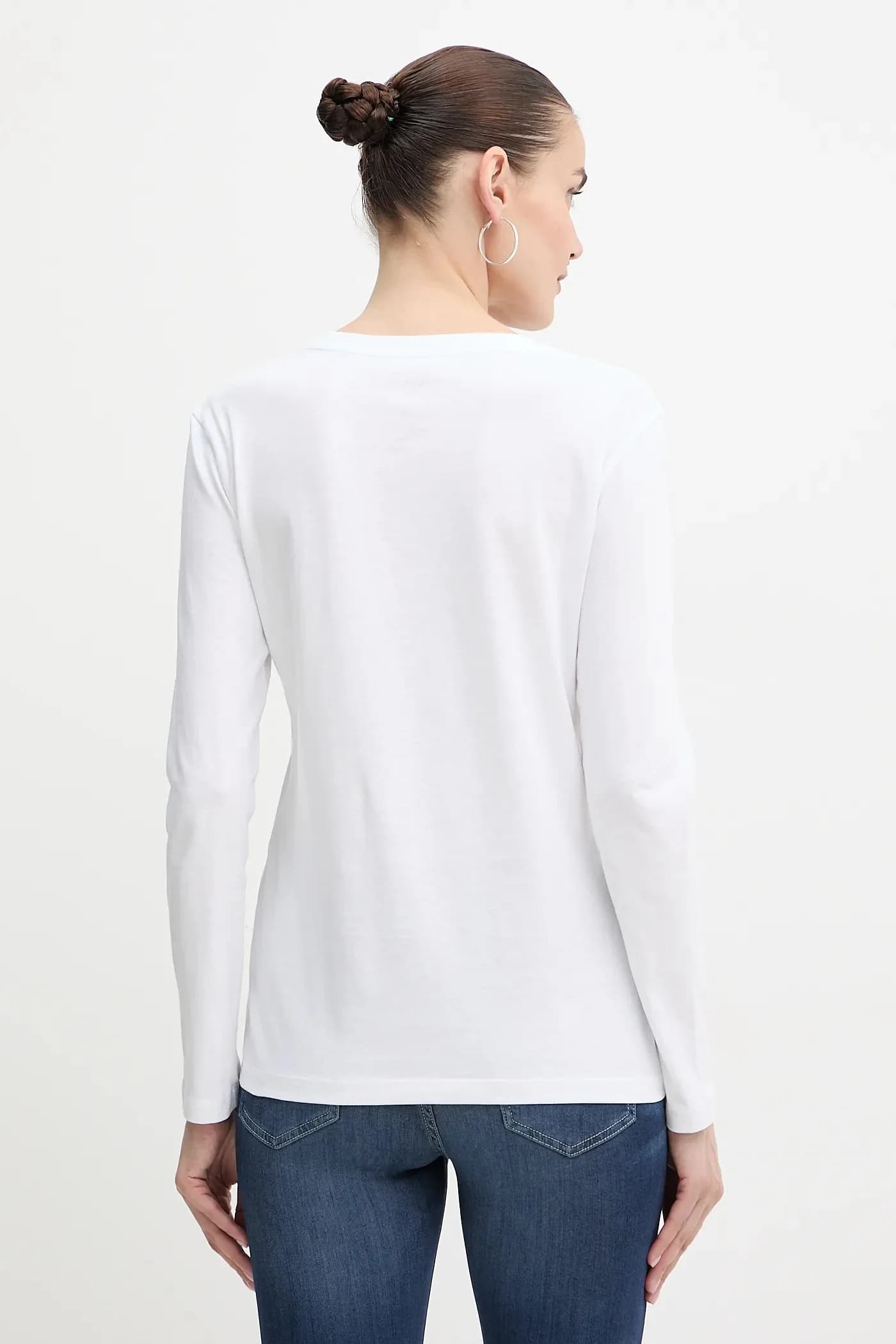 Хлопковая рубашка с длинным рукавом - фото 3