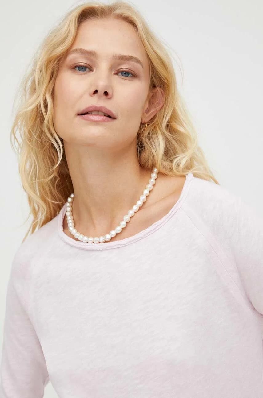 Хлопковая ФУТБОЛКА с длинными рукавами ML COL BATEAU - фото 4