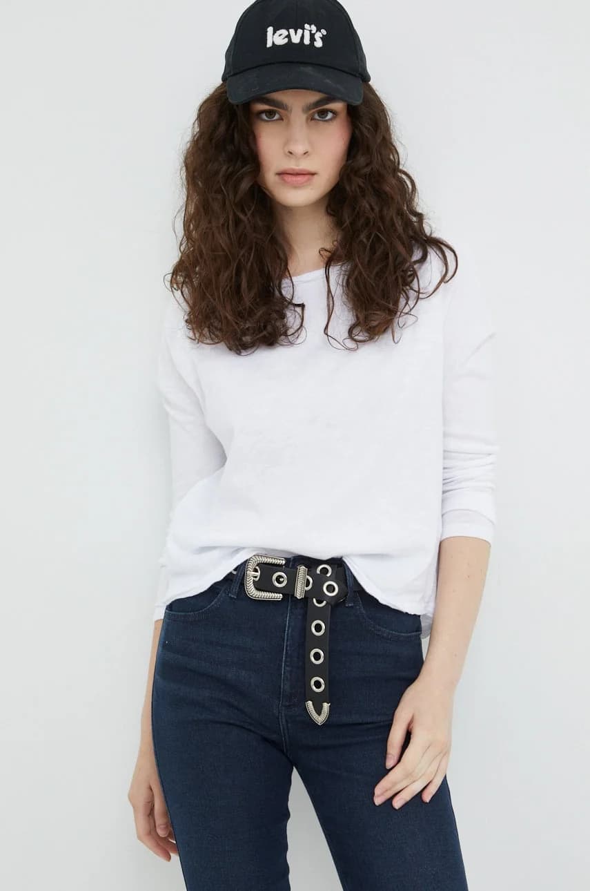 Хлопковая ФУТБОЛКА с длинными рукавами ML COL BATEAU