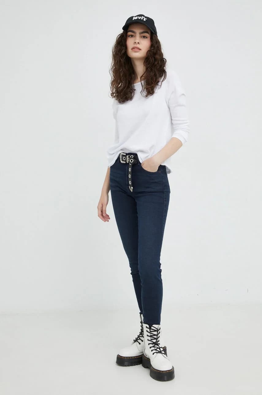 Хлопковая ФУТБОЛКА с длинными рукавами ML COL BATEAU - фото 2