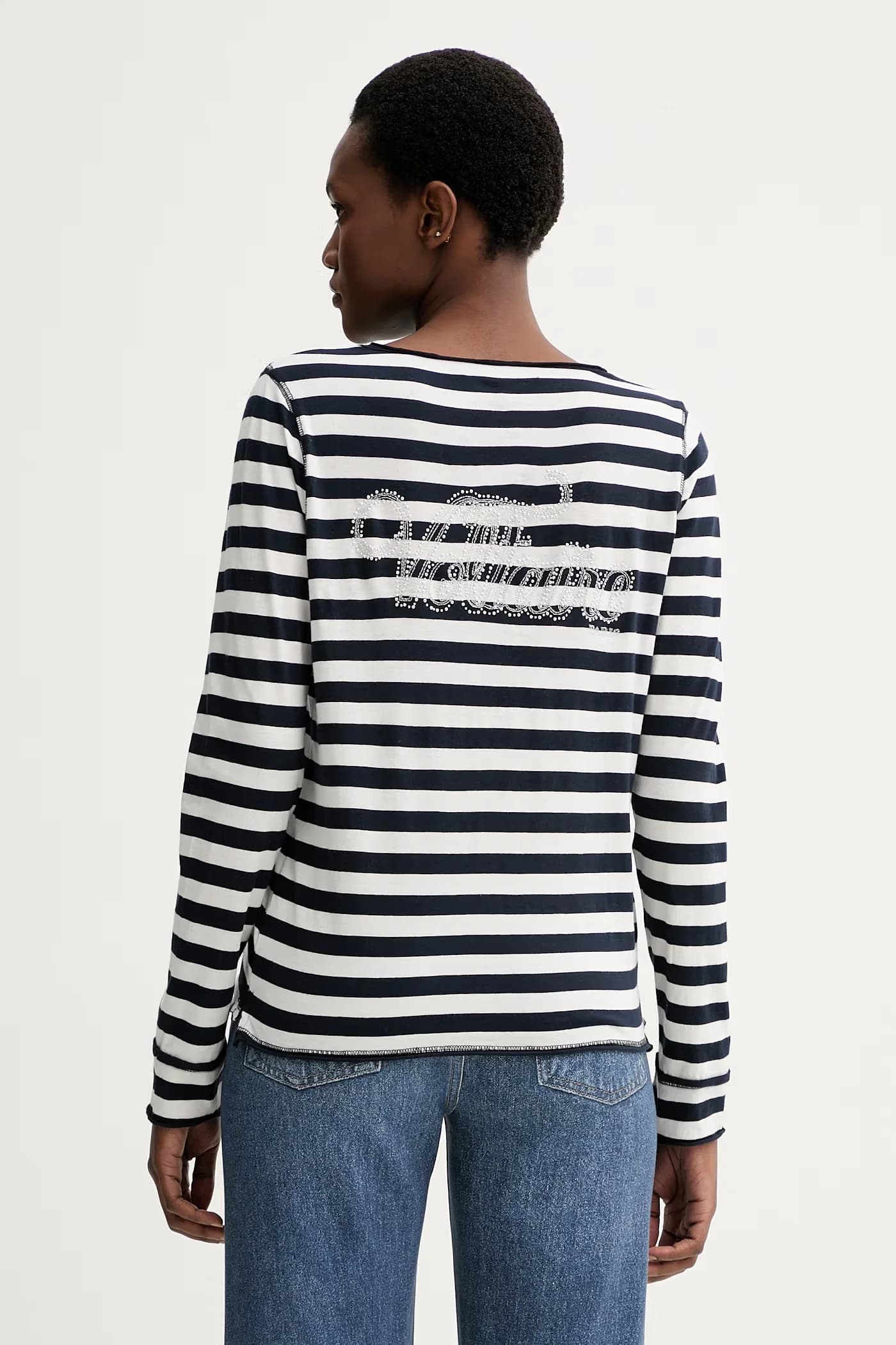 Хлопковая рубашка с длинным рукавом