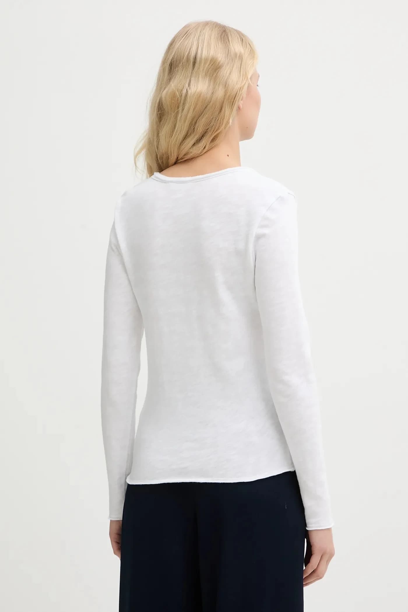 Хлопковая рубашка с длинным рукавом - фото 3