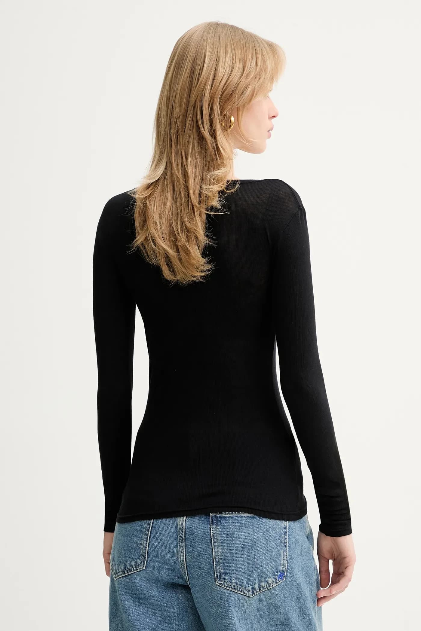 Хлопковая рубашка с длинным рукавом - фото 3