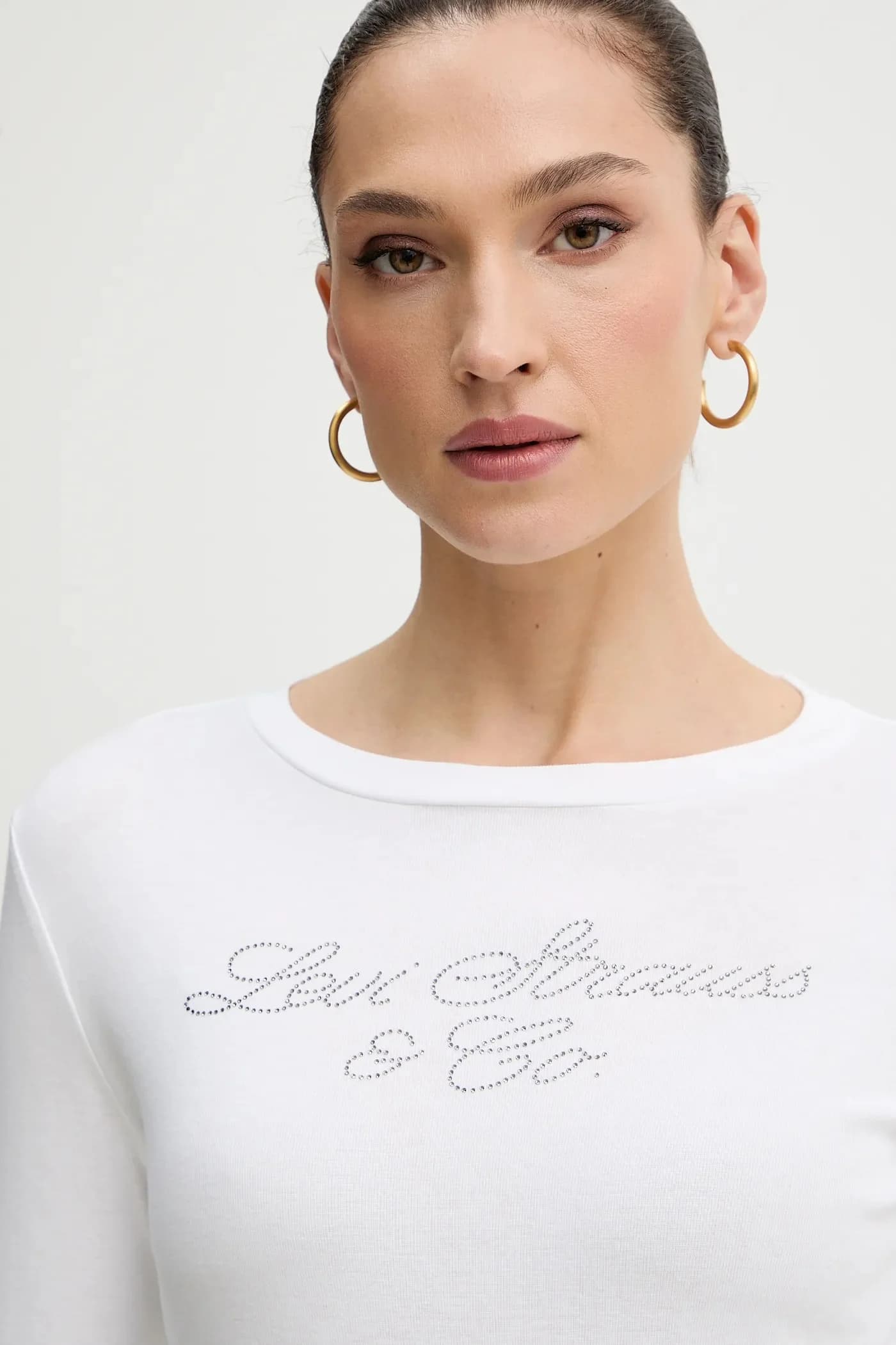 Хлопковая рубашка с длинным рукавом - фото 4