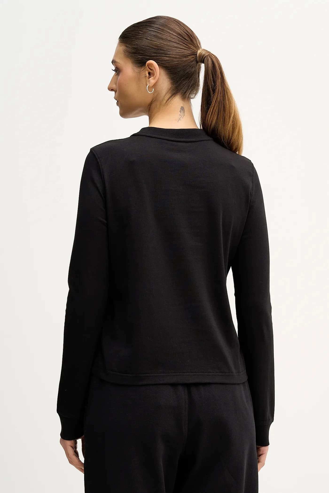 Хлопковая рубашка с длинным рукавом - фото 3