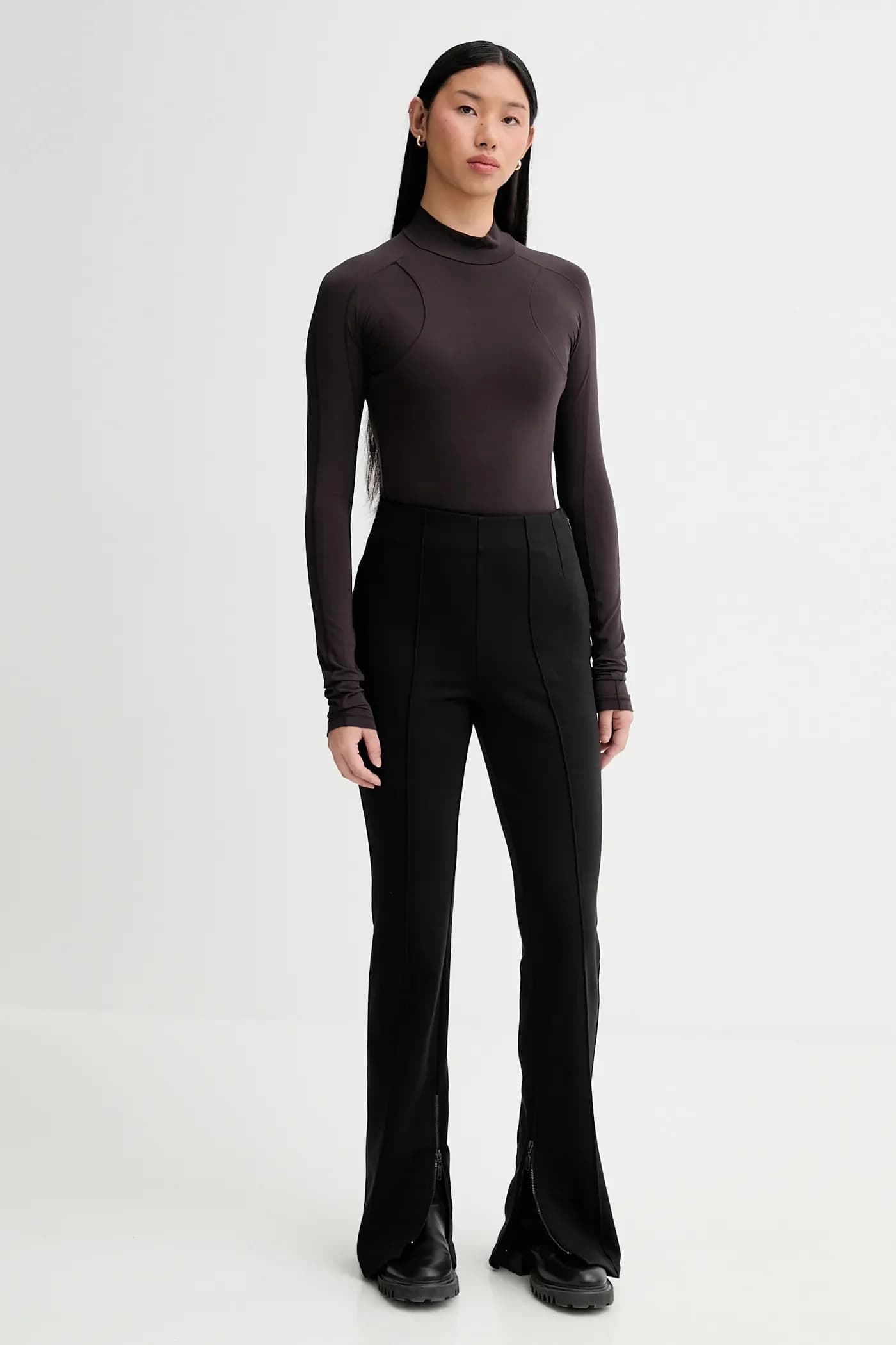 Узкое боди с длинными рукавами - фото 2