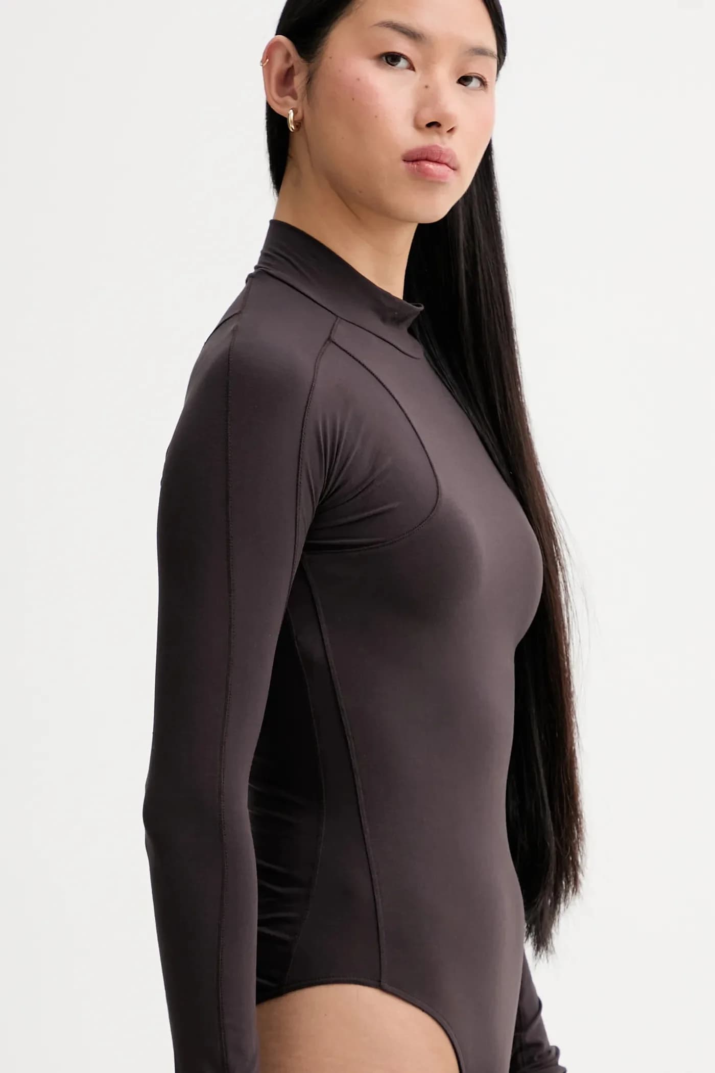 Узкое боди с длинными рукавами - фото 4