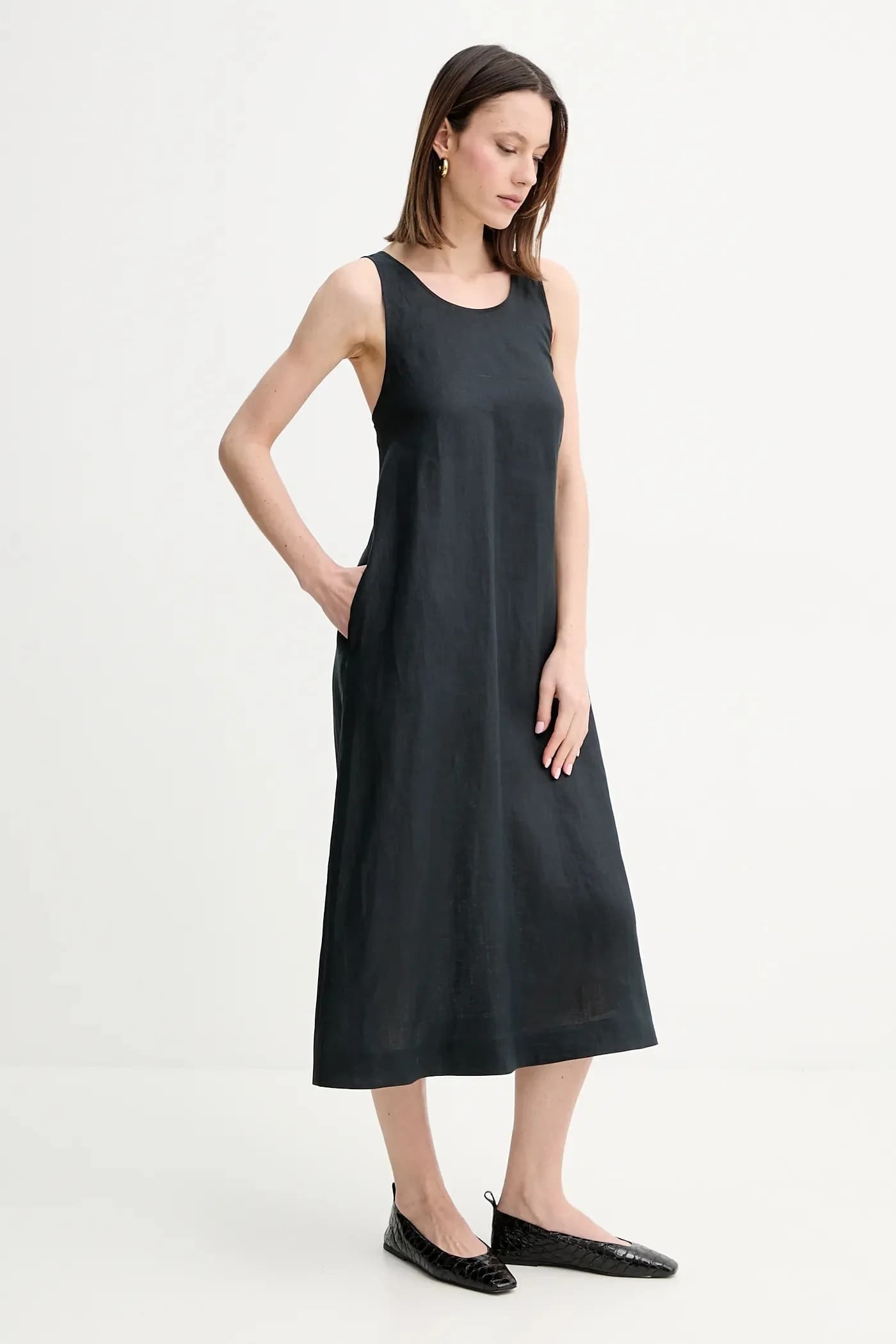 Льняное платье - фото 4