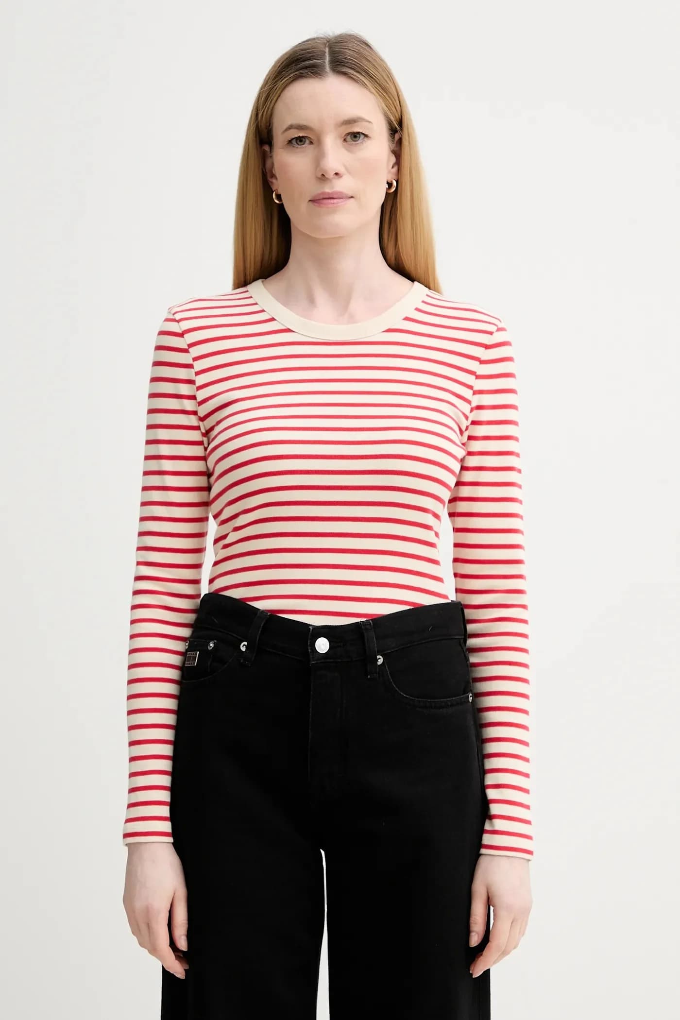 Хлопковая рубашка с длинным рукавом