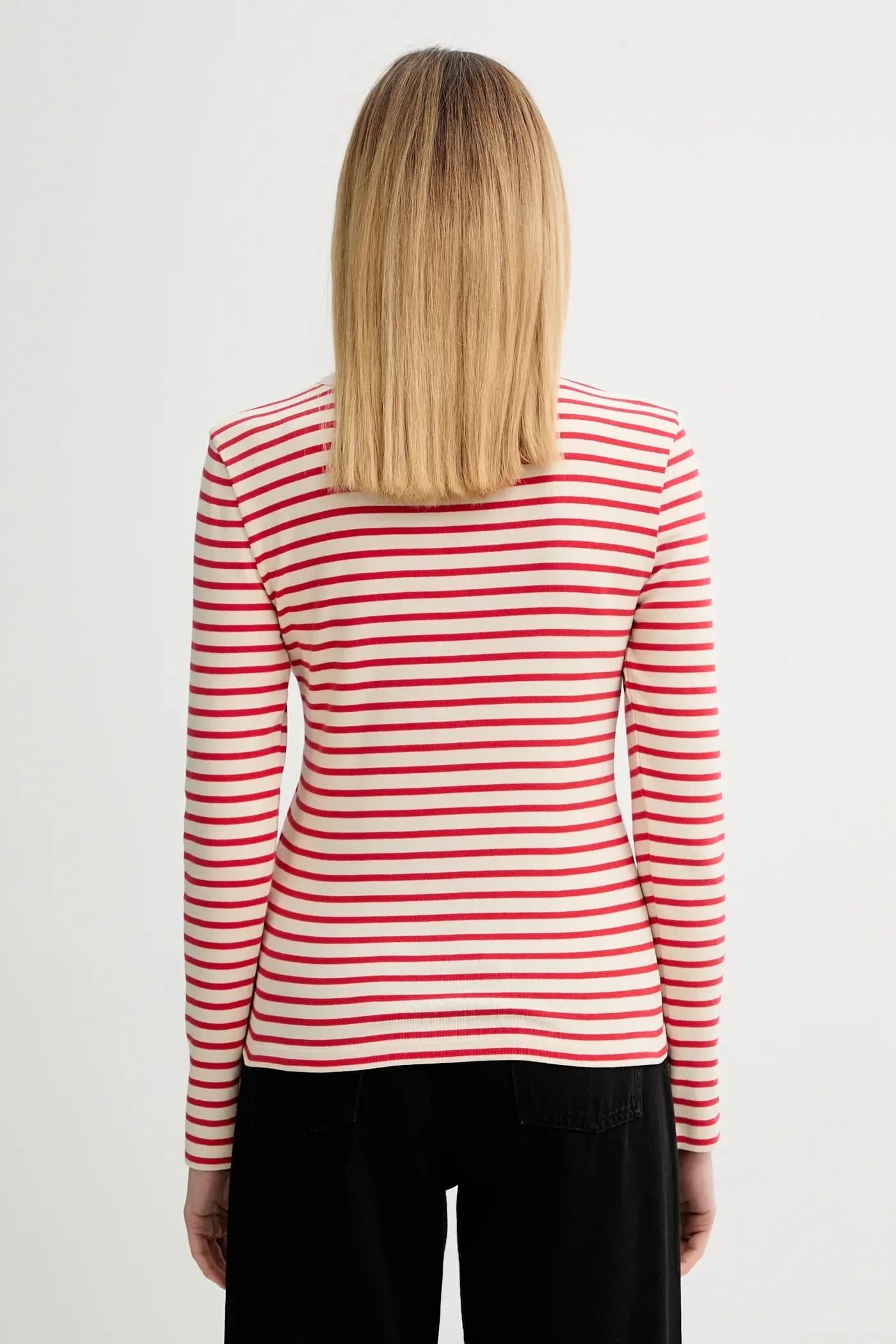 Хлопковая рубашка с длинным рукавом - фото 3