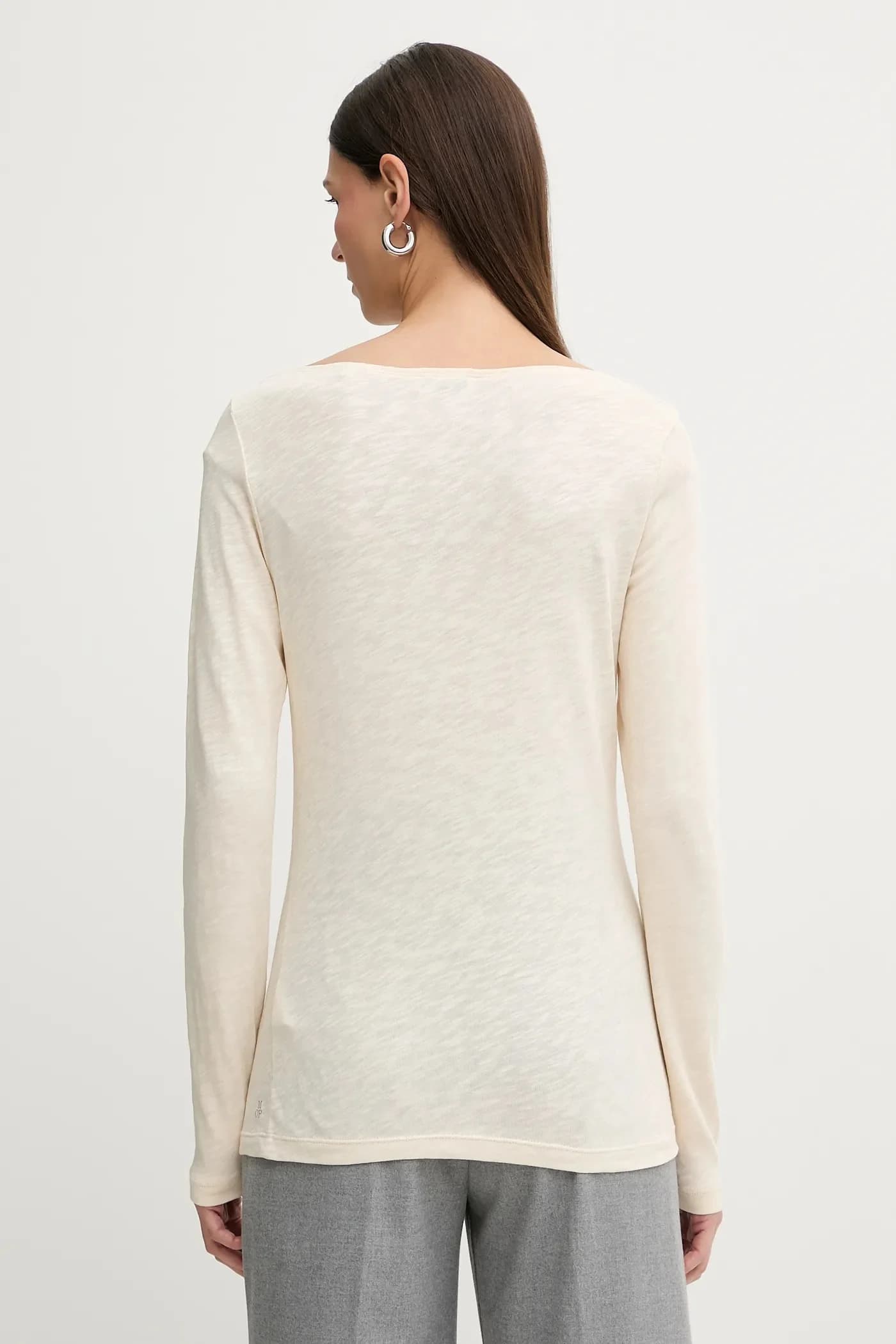 Хлопковая рубашка с длинным рукавом - фото 3