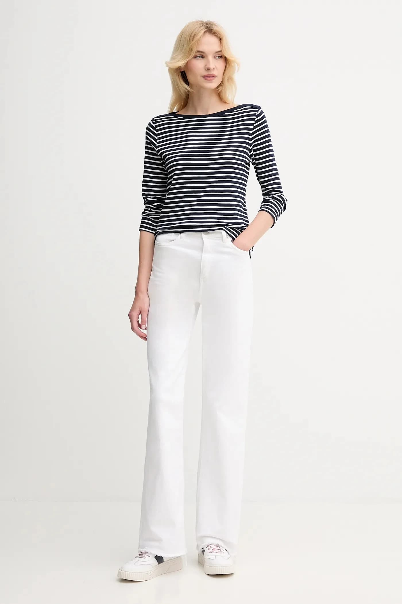 Хлопковая рубашка с длинным рукавом - фото 2