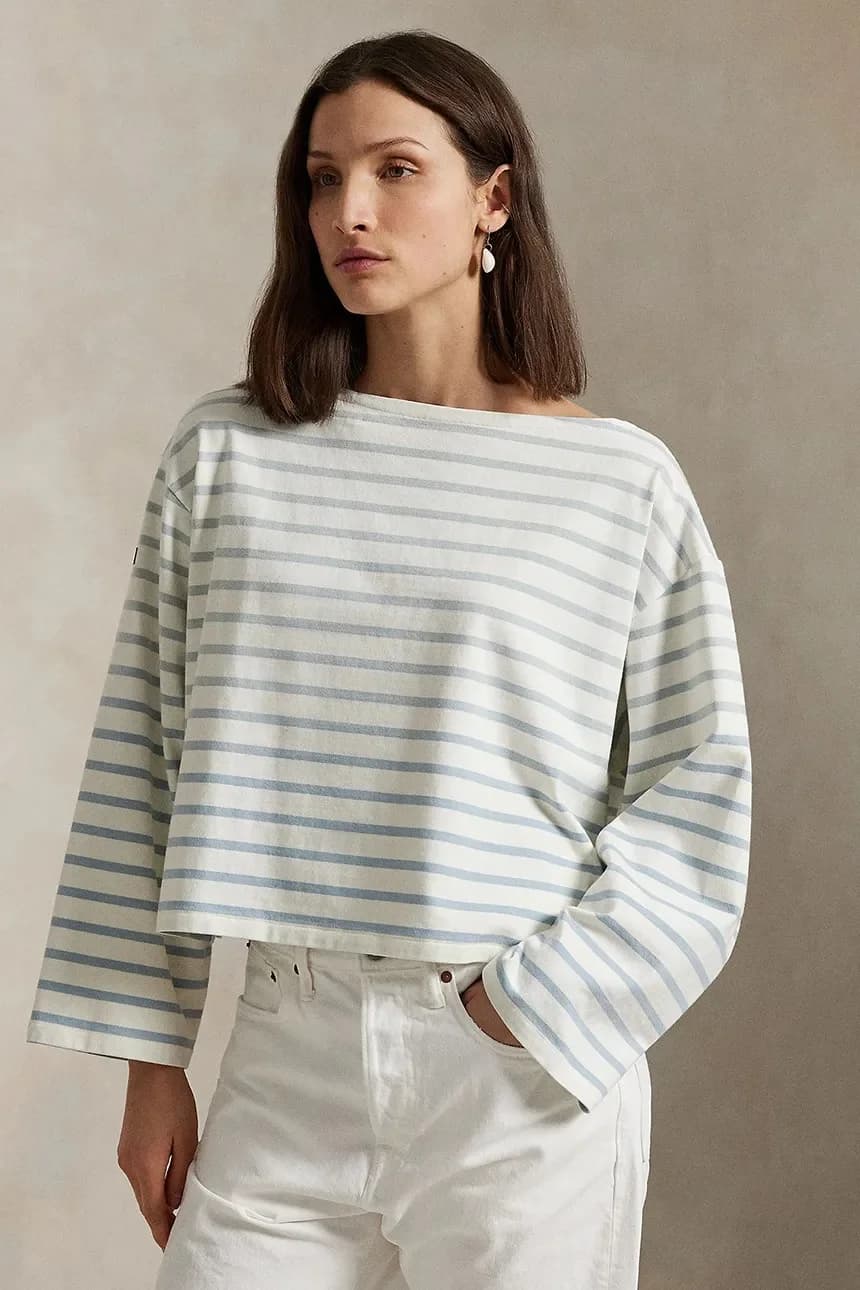 Хлопковая рубашка с длинным рукавом