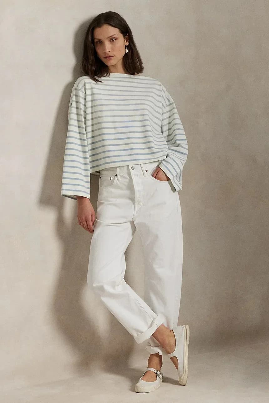 Хлопковая рубашка с длинным рукавом - фото 3