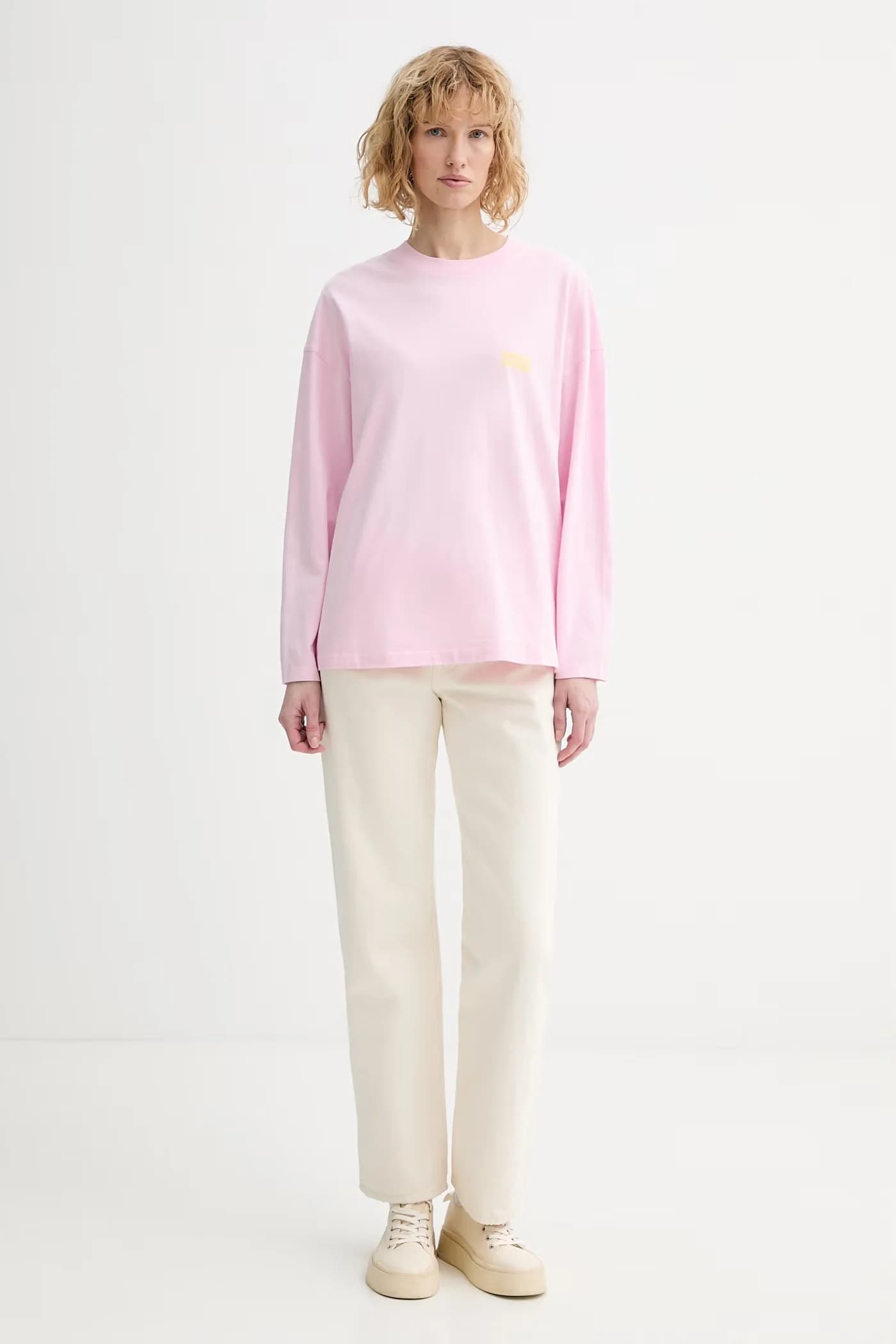 Хлопковая рубашка с длинным рукавом - фото 2