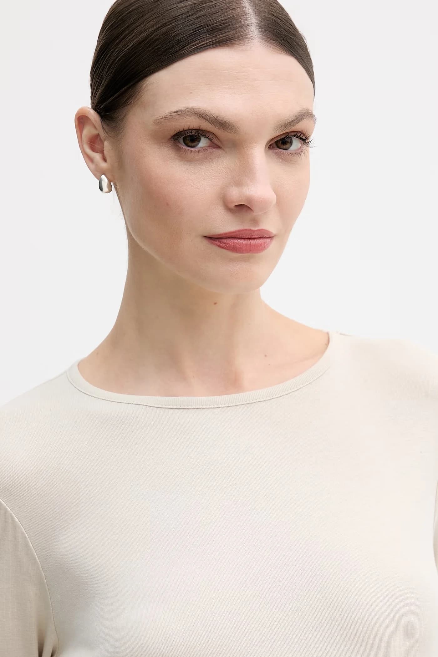 Хлопковая рубашка с длинным рукавом - фото 4