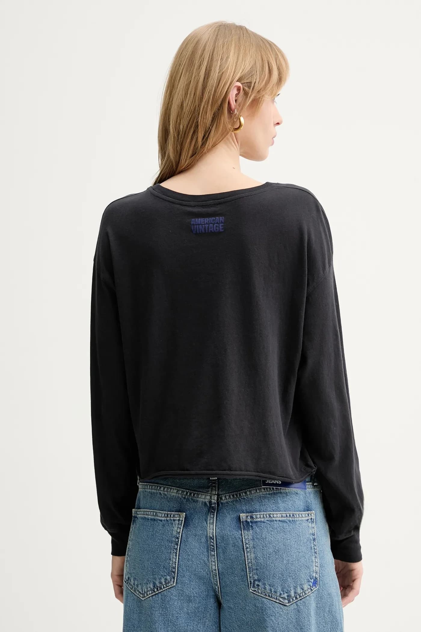 Хлопковая рубашка с длинным рукавом - фото 3