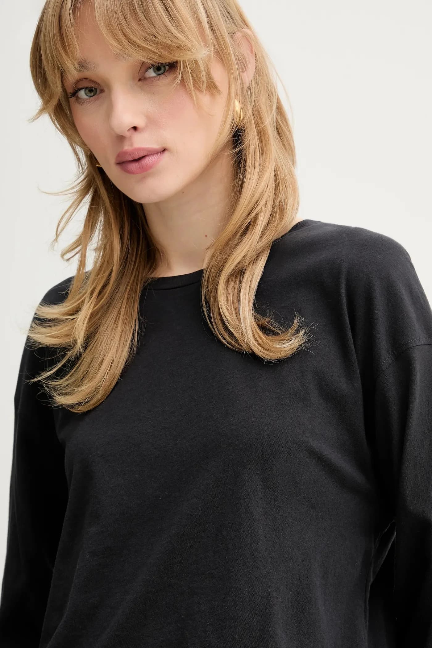 Хлопковая рубашка с длинным рукавом - фото 4