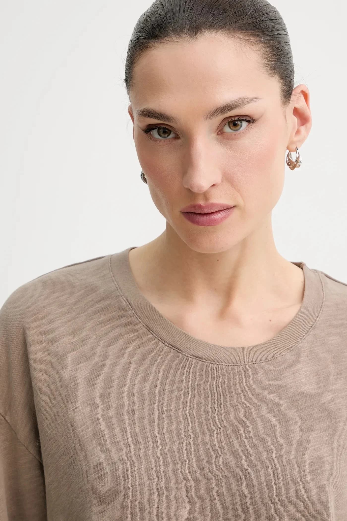 Хлопковая рубашка с длинным рукавом - фото 4