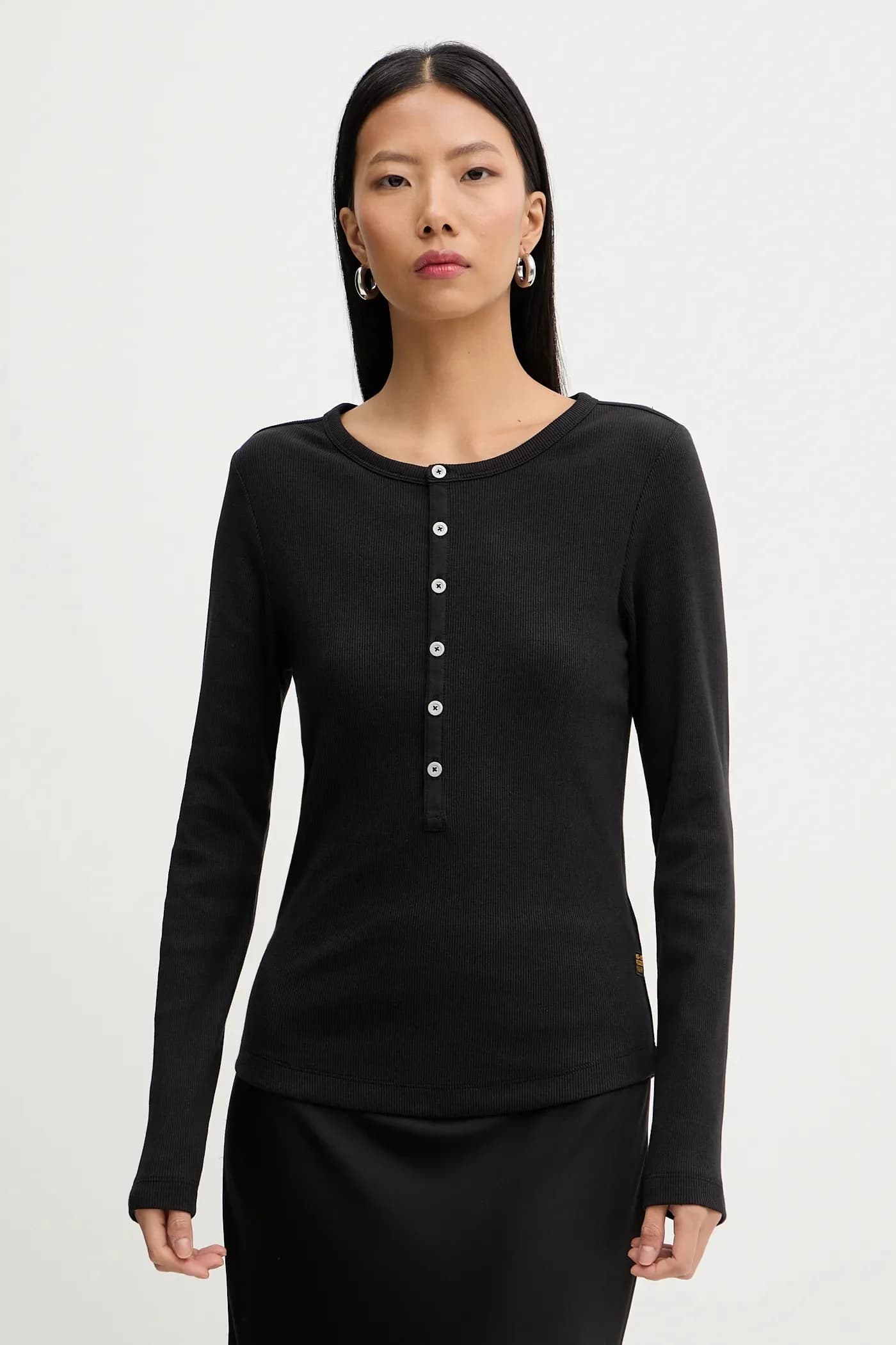 Футболка Henley с длинными рукавами slim