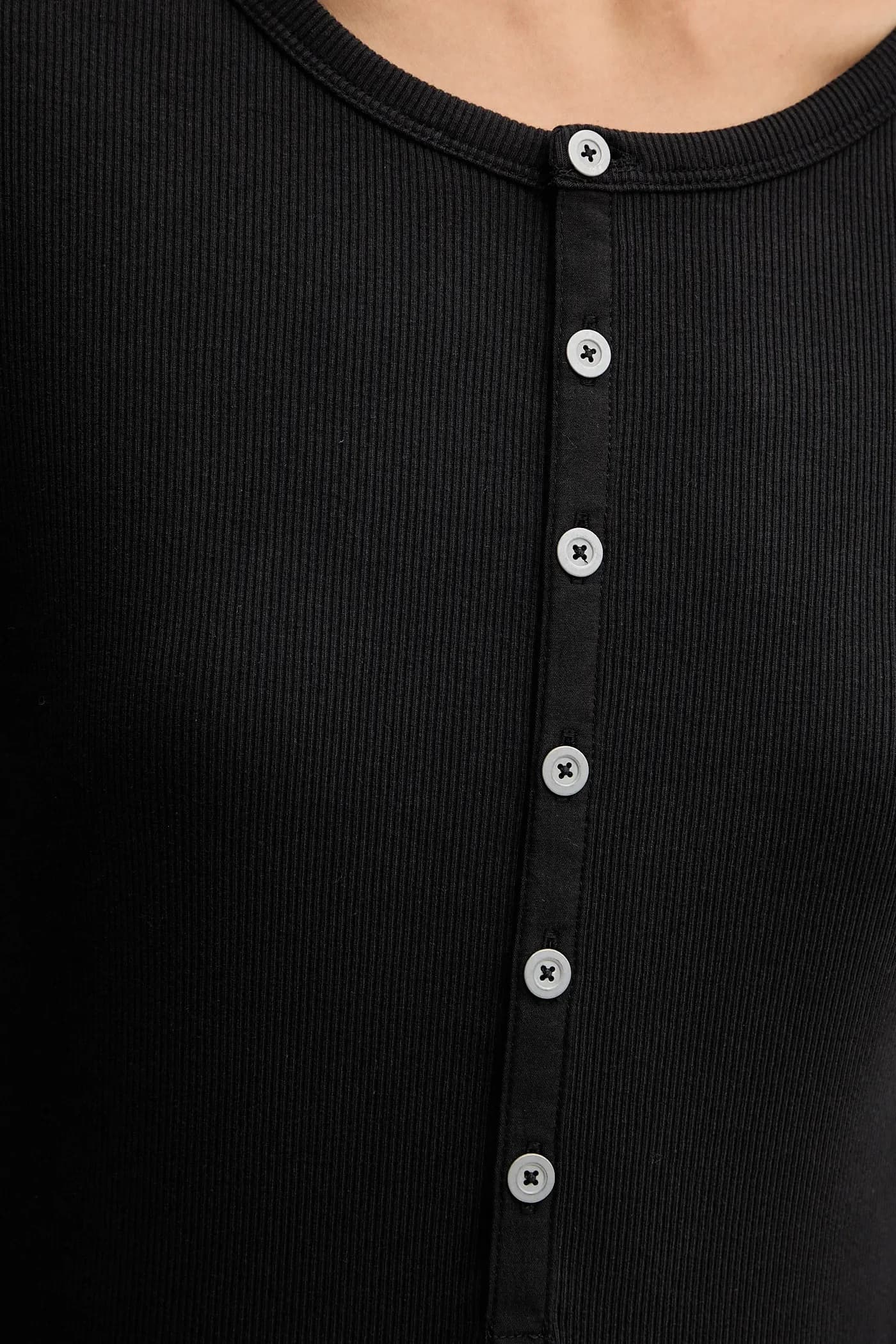 Футболка Henley с длинными рукавами slim - фото 5