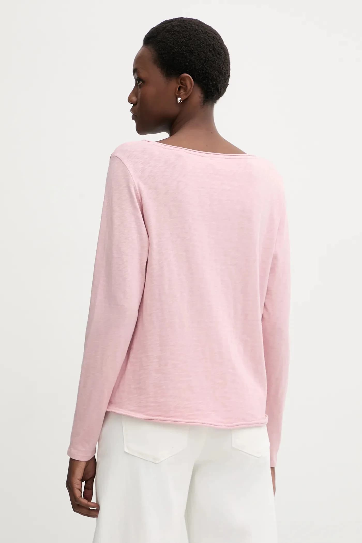 Хлопковая рубашка с длинным рукавом - фото 3