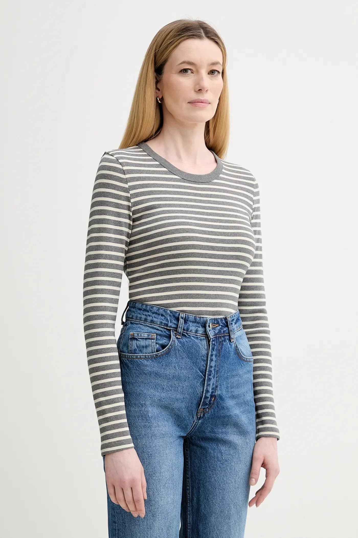 Хлопковая рубашка с длинным рукавом