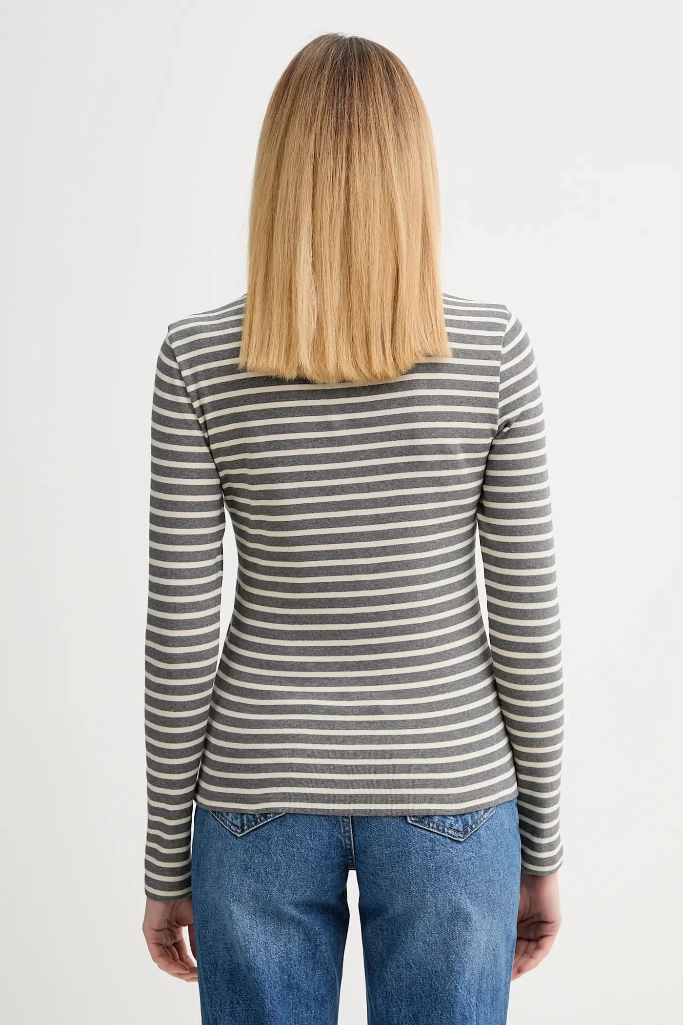 Хлопковая рубашка с длинным рукавом - фото 3