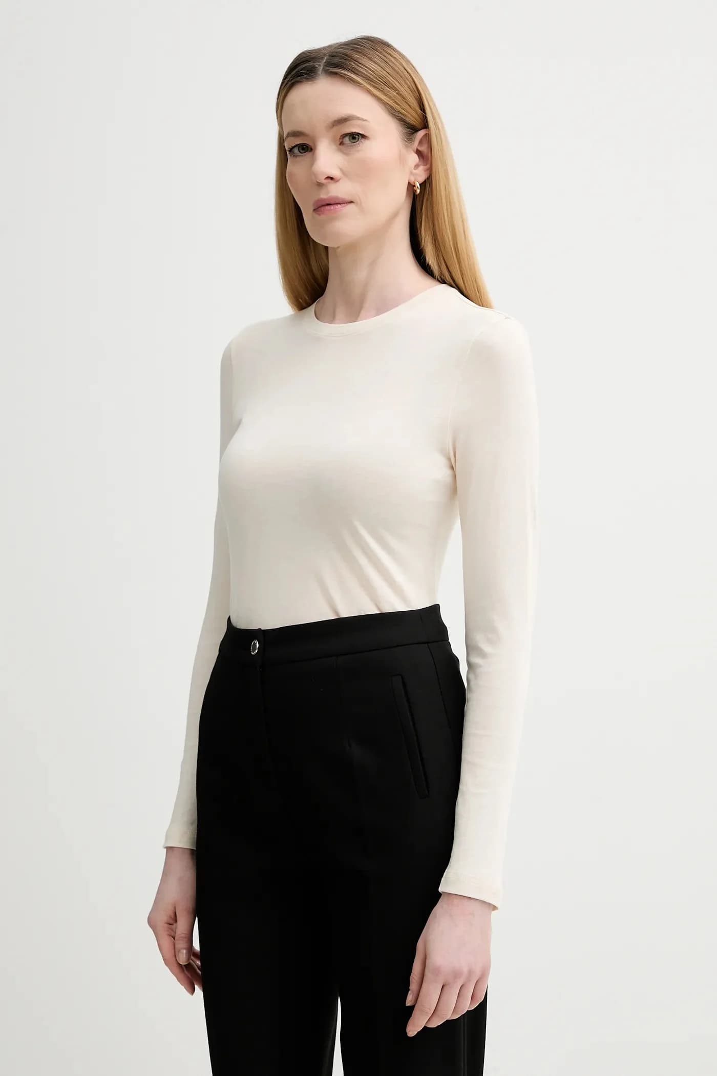 Хлопковая рубашка с длинным рукавом