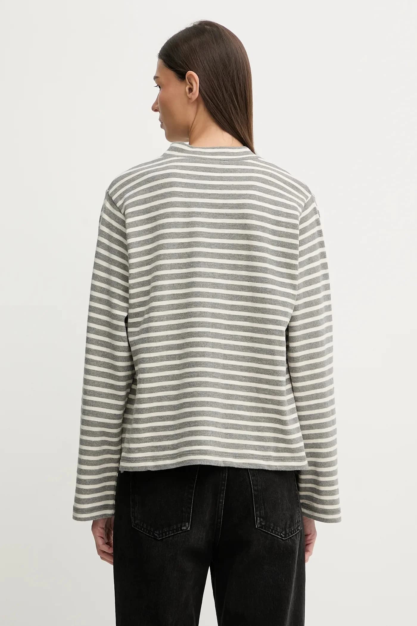 Хлопковая рубашка с длинным рукавом - фото 3