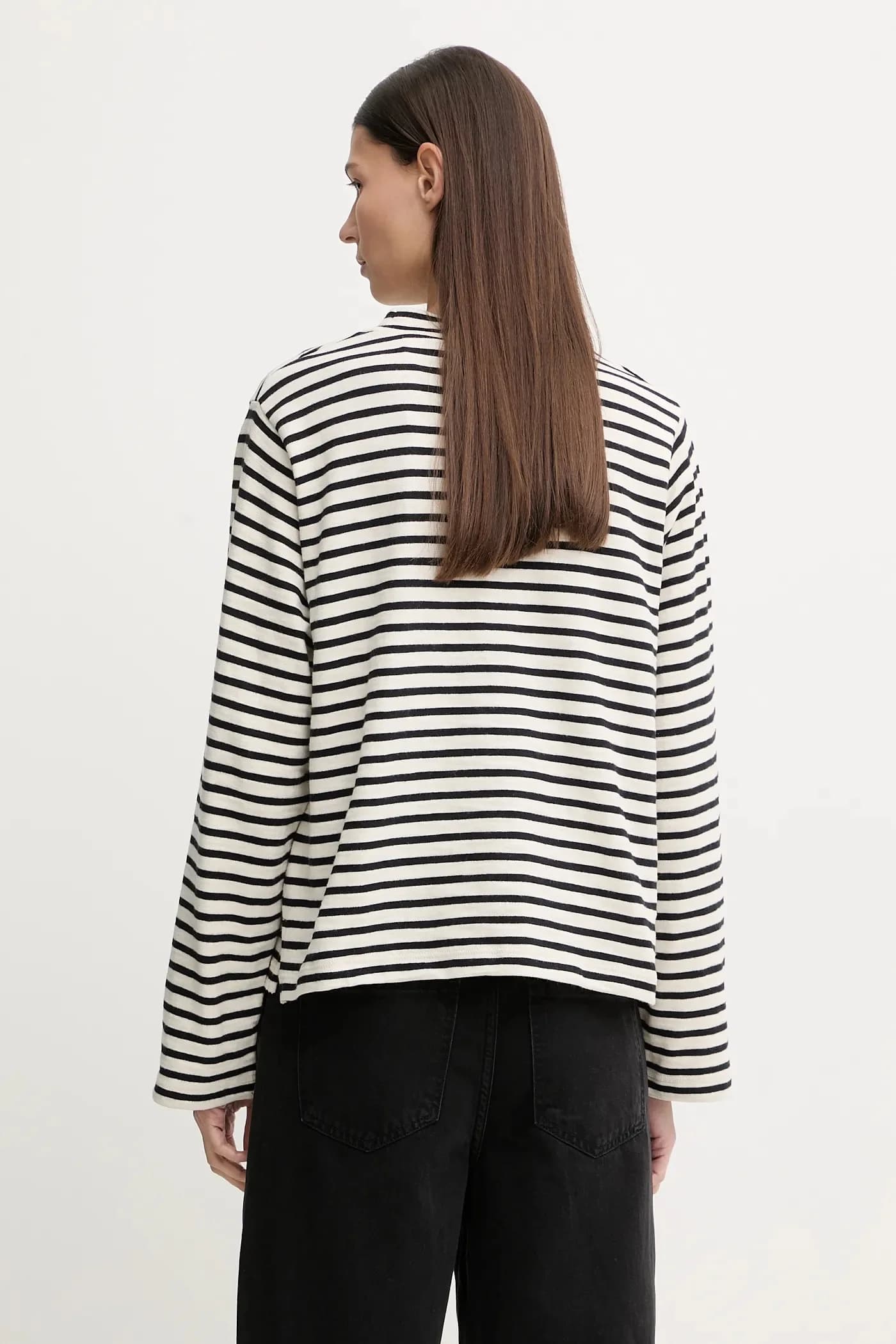 Хлопковая рубашка с длинным рукавом - фото 3