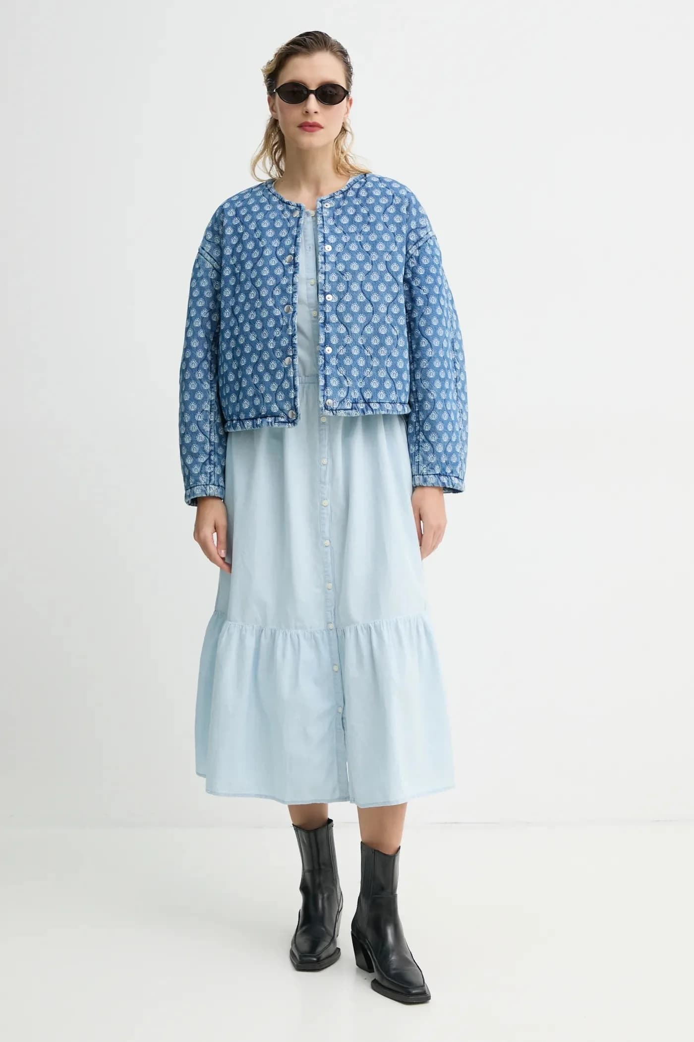 JOLENE LS MAXI DRESS хлопковое платье - фото 2