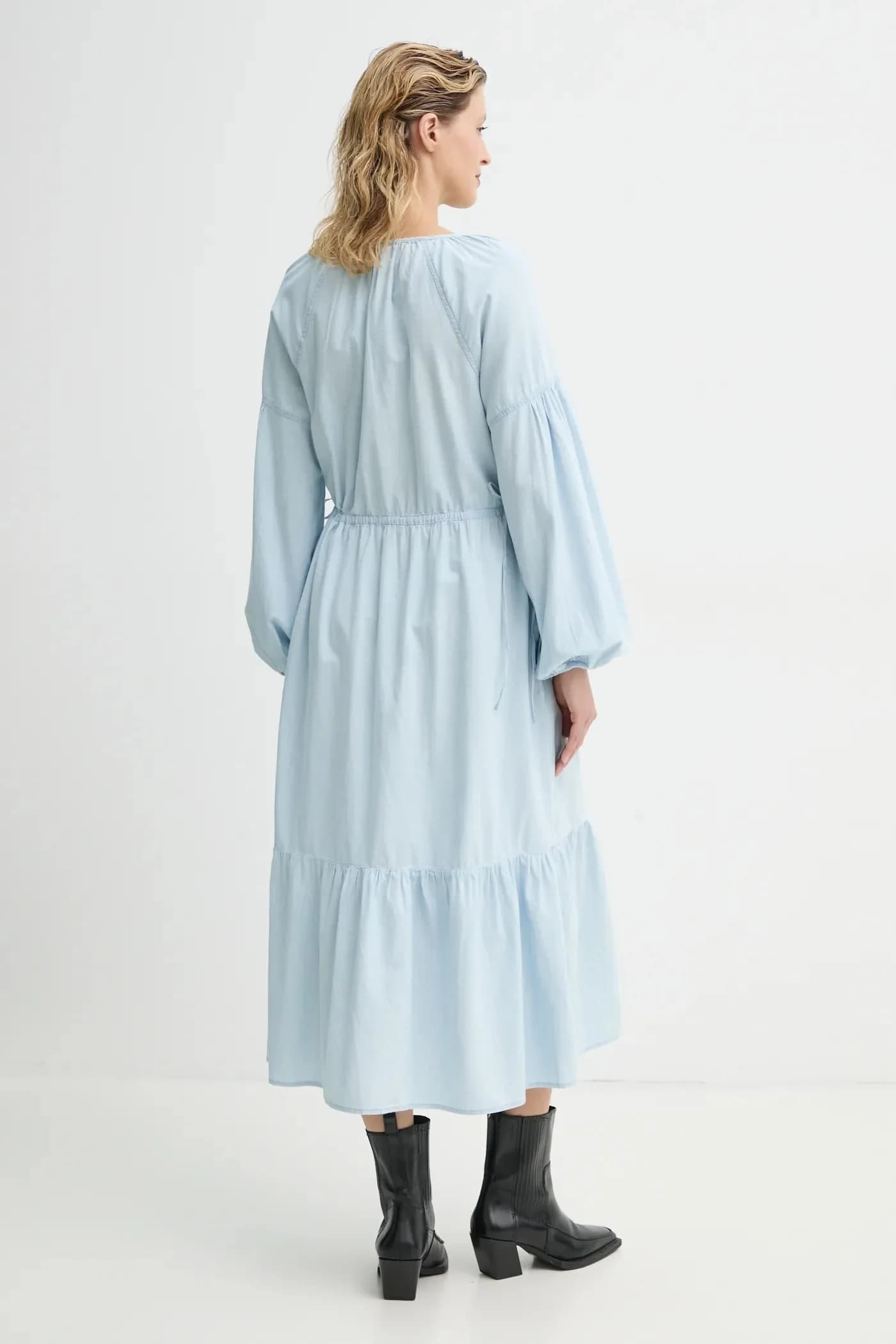 JOLENE LS MAXI DRESS хлопковое платье - фото 3