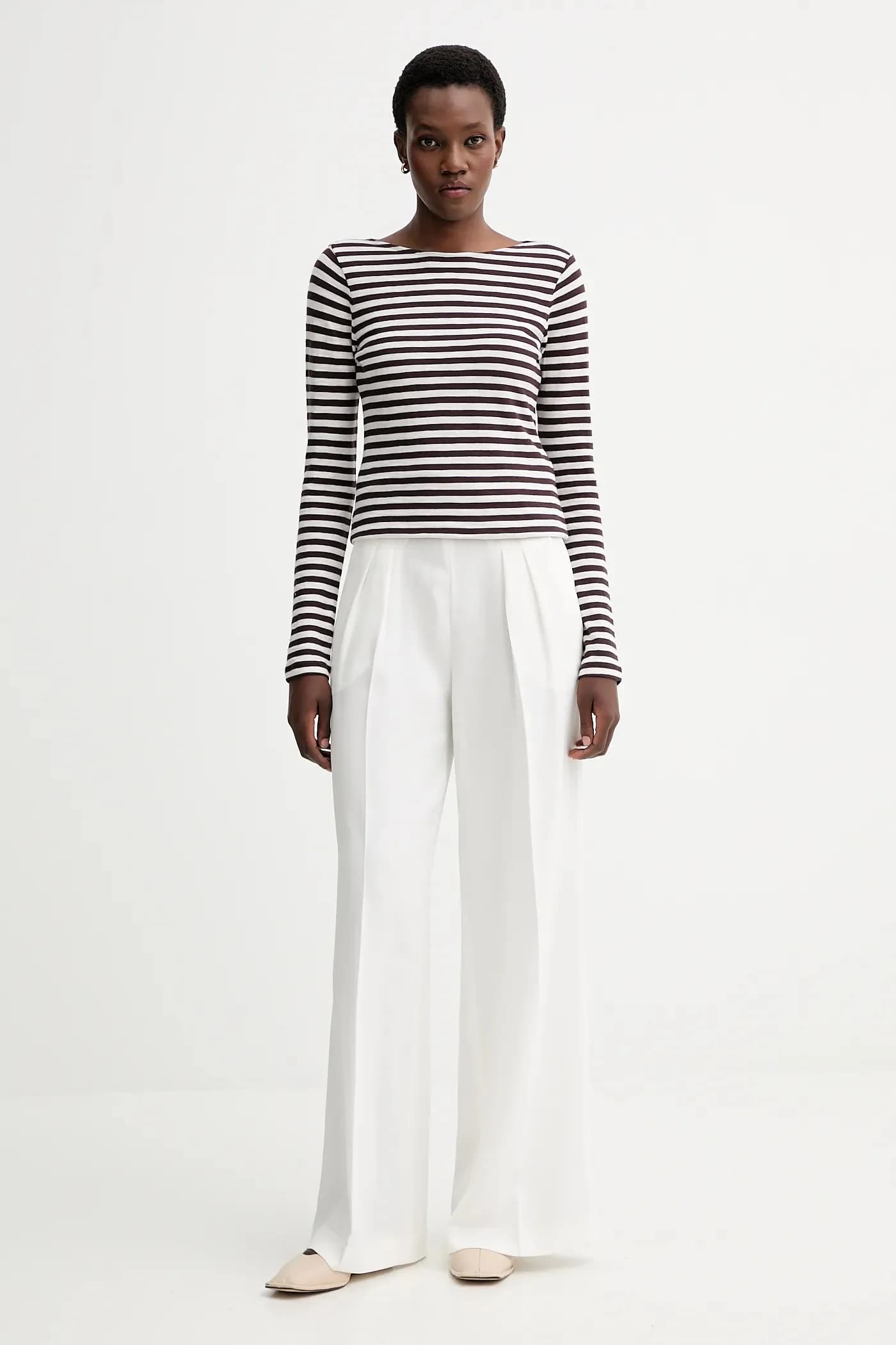 Хлопковая рубашка с длинным рукавом - фото 2