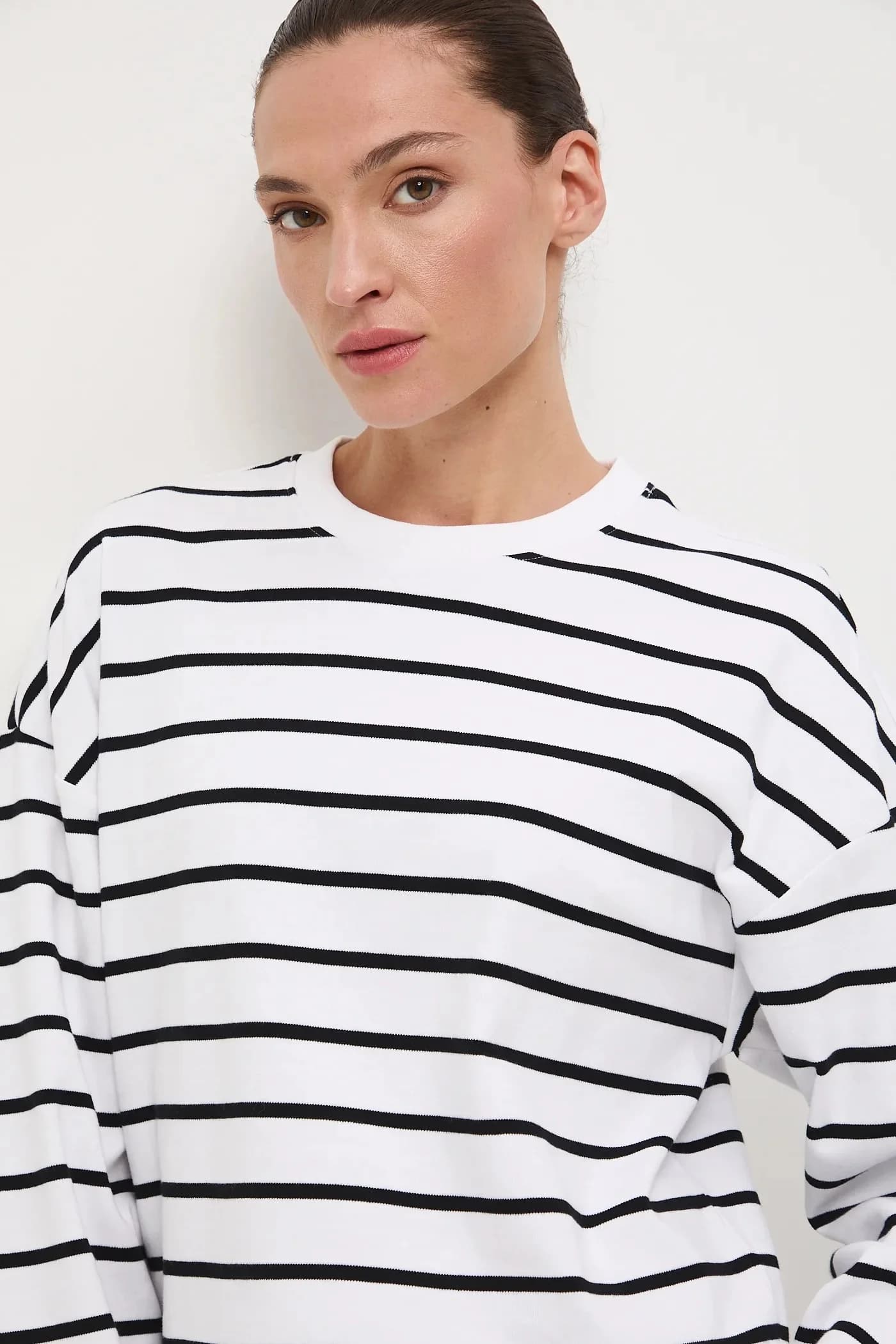 Хлопковая рубашка с длинным рукавом - фото 4