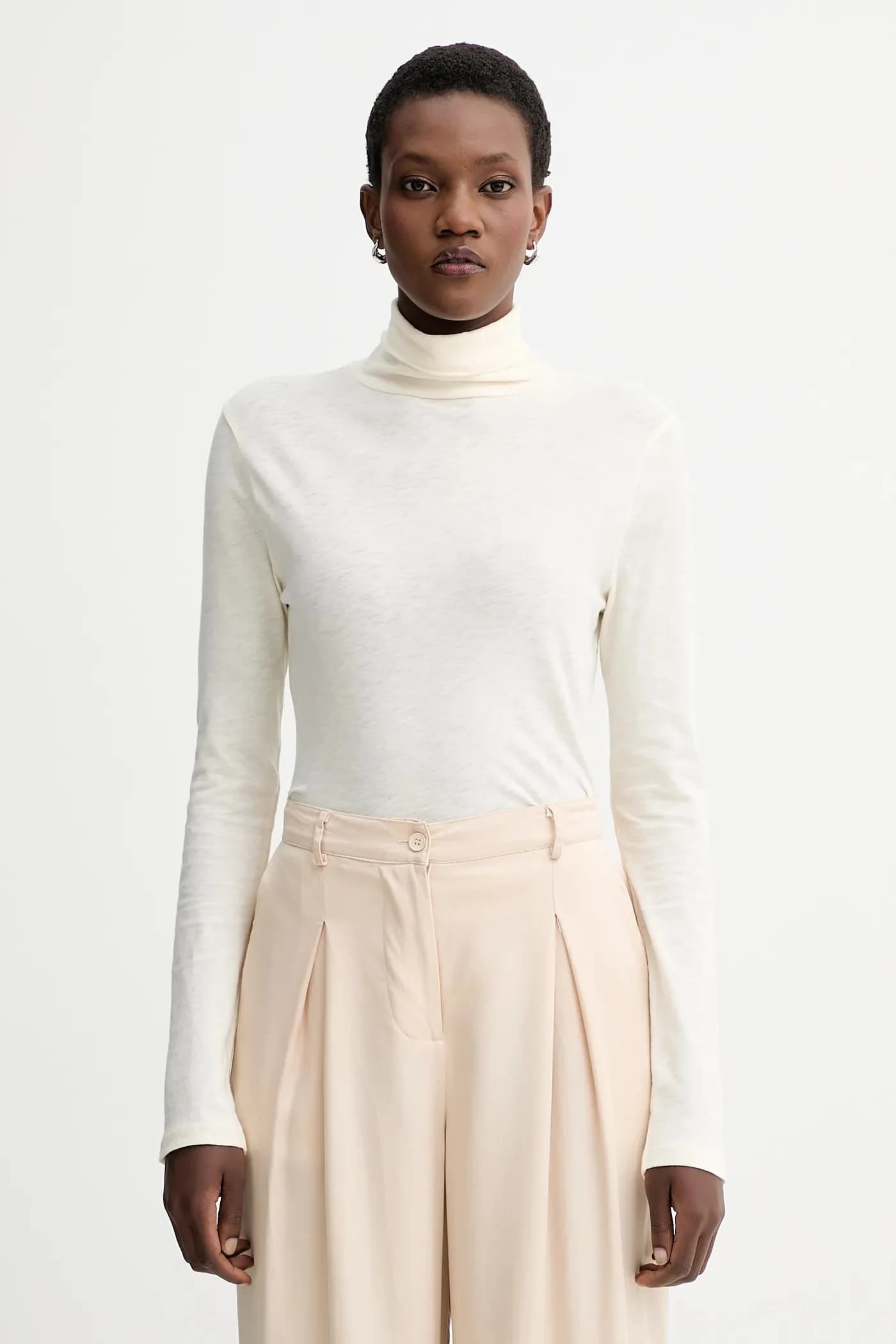 Хлопковая рубашка с длинным рукавом