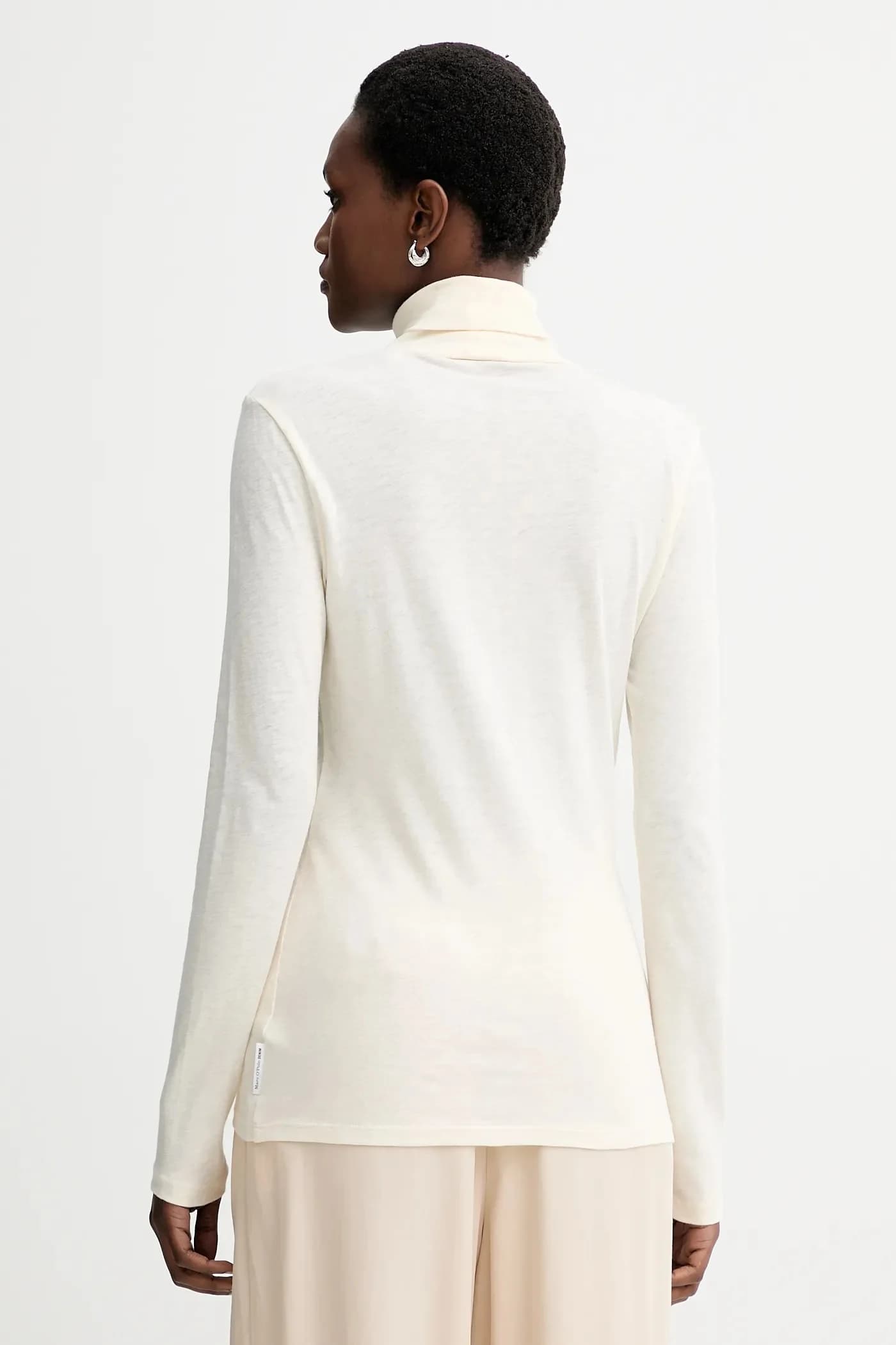 Хлопковая рубашка с длинным рукавом - фото 3