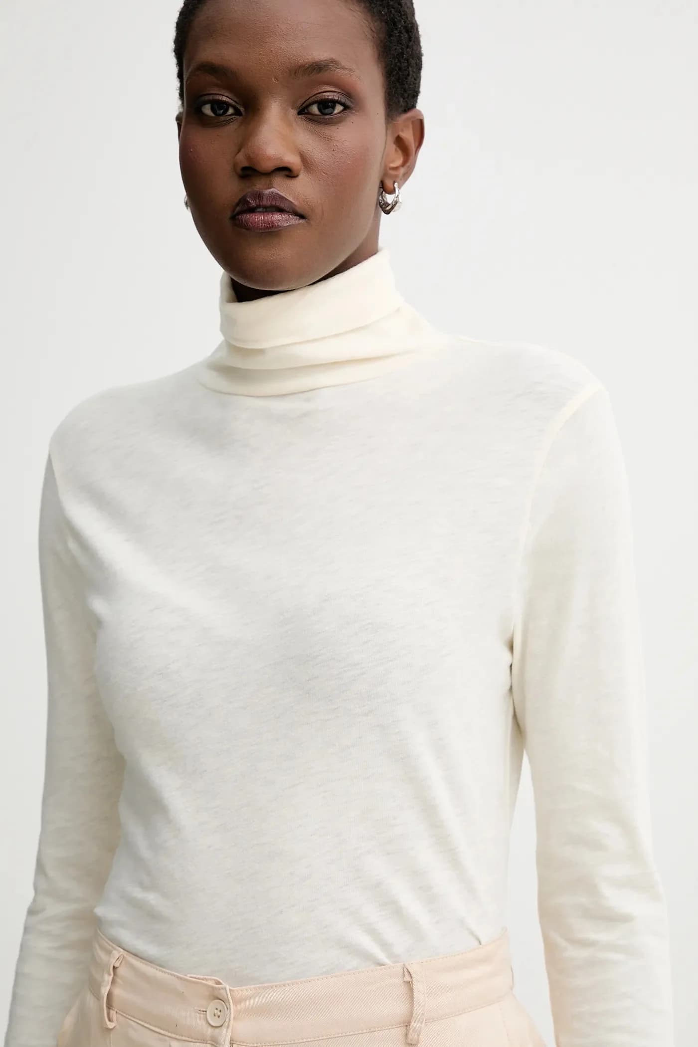 Хлопковая рубашка с длинным рукавом - фото 4