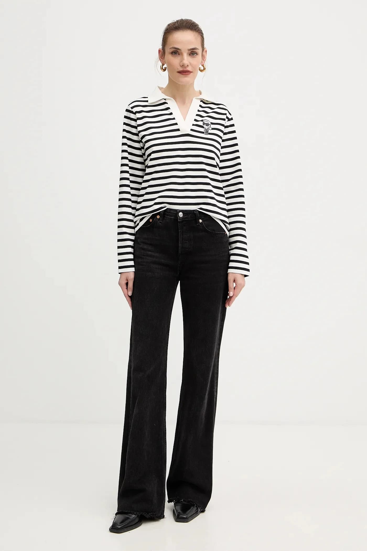 IKON хлопковая рубашка с длинными рукавами - фото 2