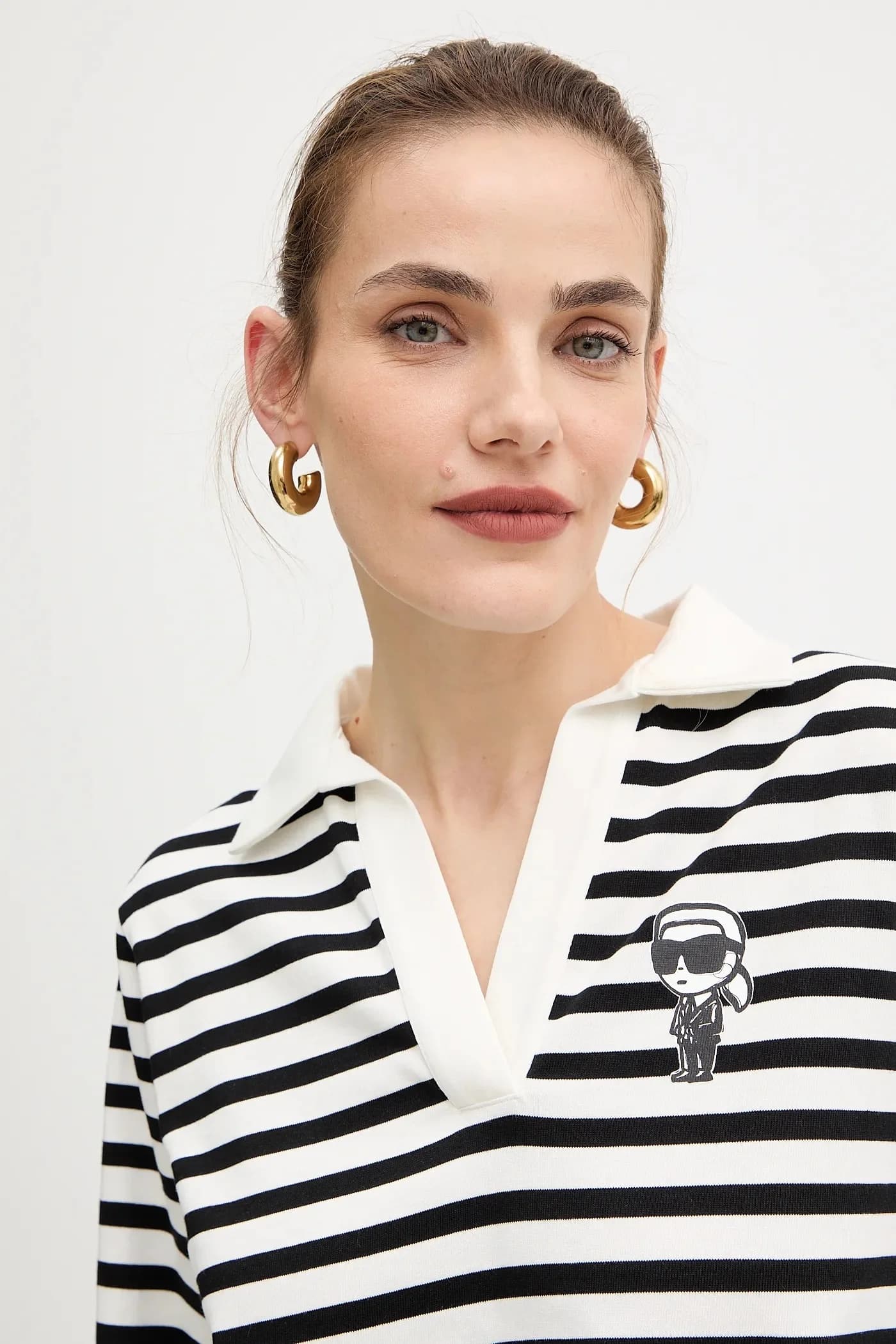 IKON хлопковая рубашка с длинными рукавами - фото 4