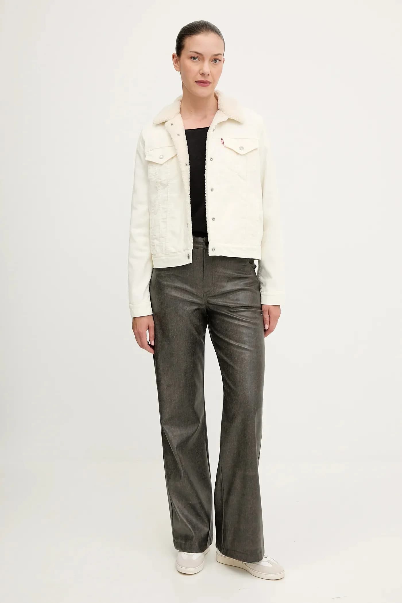 Хлопковая рубашка с длинным рукавом - фото 2