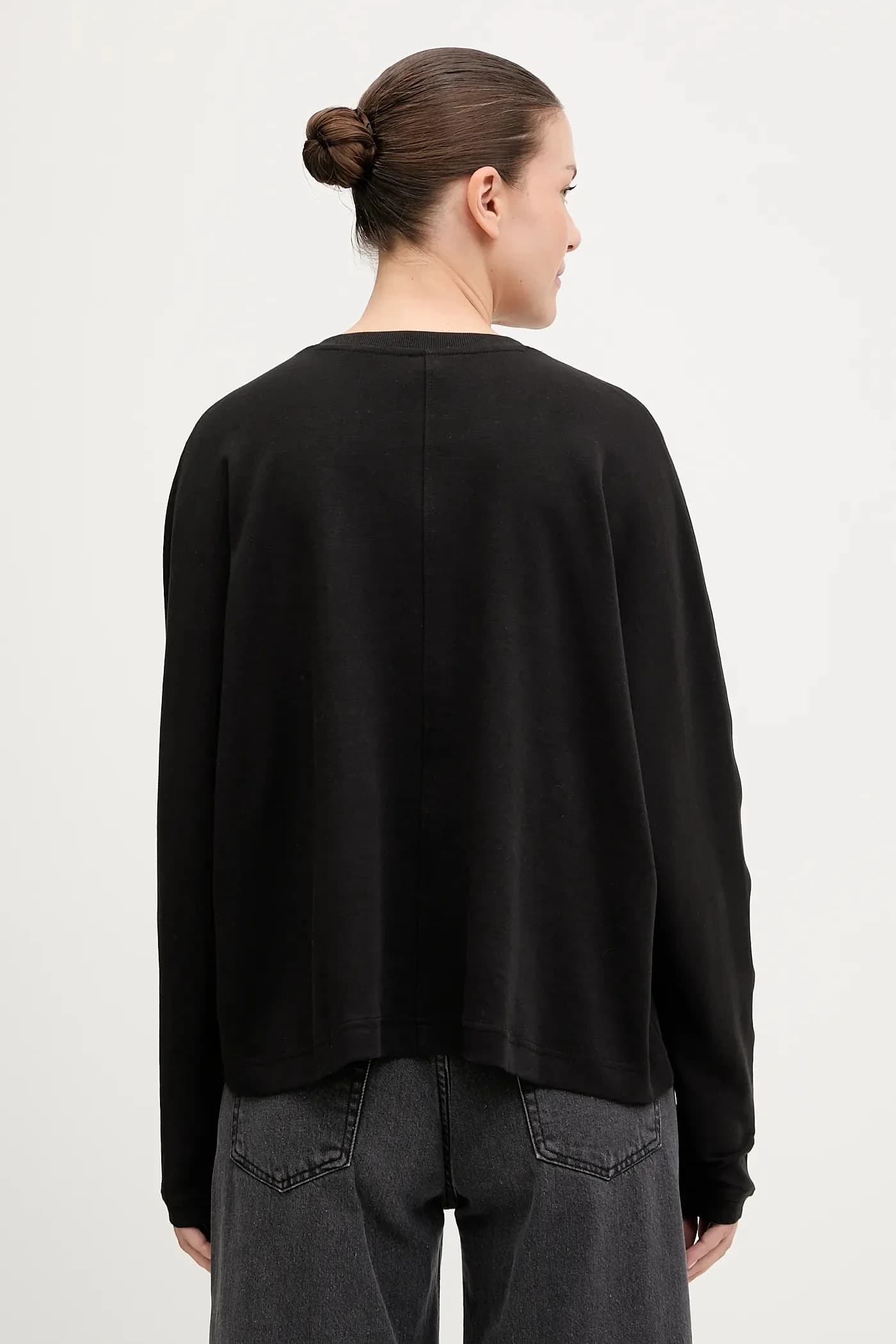 Хлопковая рубашка оверсайз с длинными рукавами. - фото 3