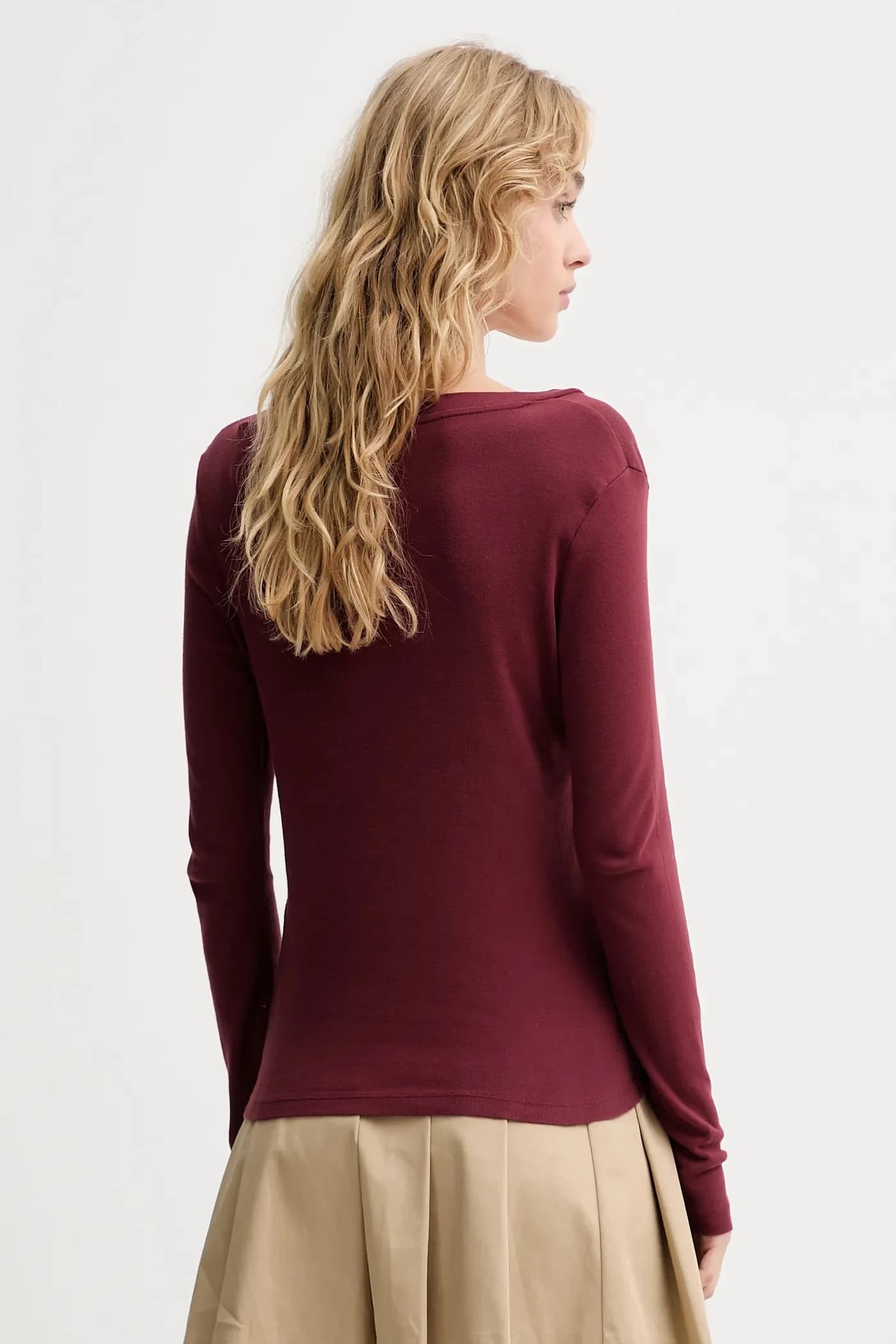 Хлопковая рубашка с длинным рукавом - фото 3