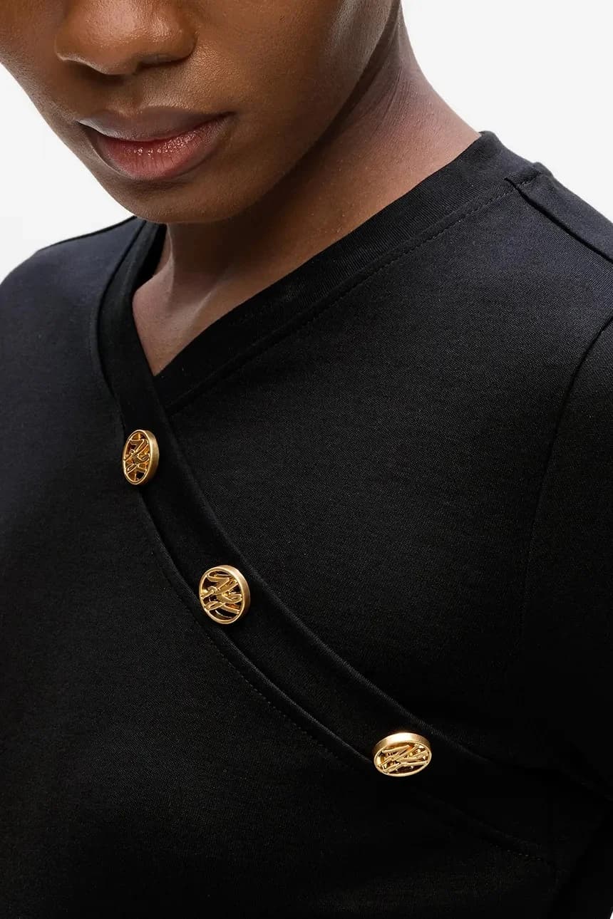 Хлопковая рубашка с длинным рукавом - фото 3